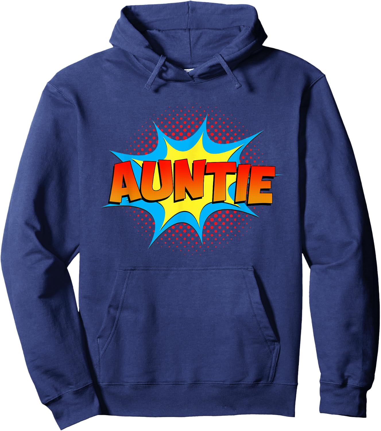 Funny Auntie is a Superhero Comic Book Themed Cute Aunt Hoodie - Hoodie | Navy