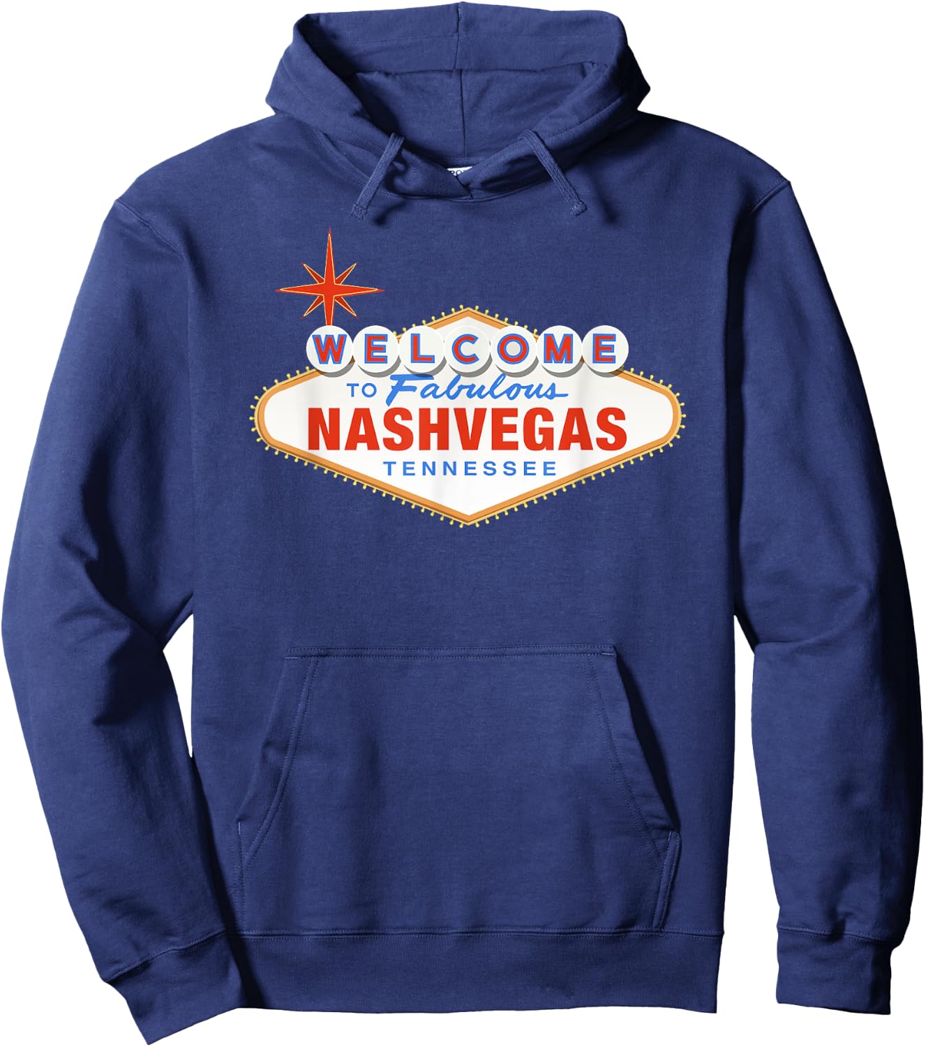 Welcome To Nashvegas, Tennessee We Love Nashville Hoodie - Hoodie | Navy