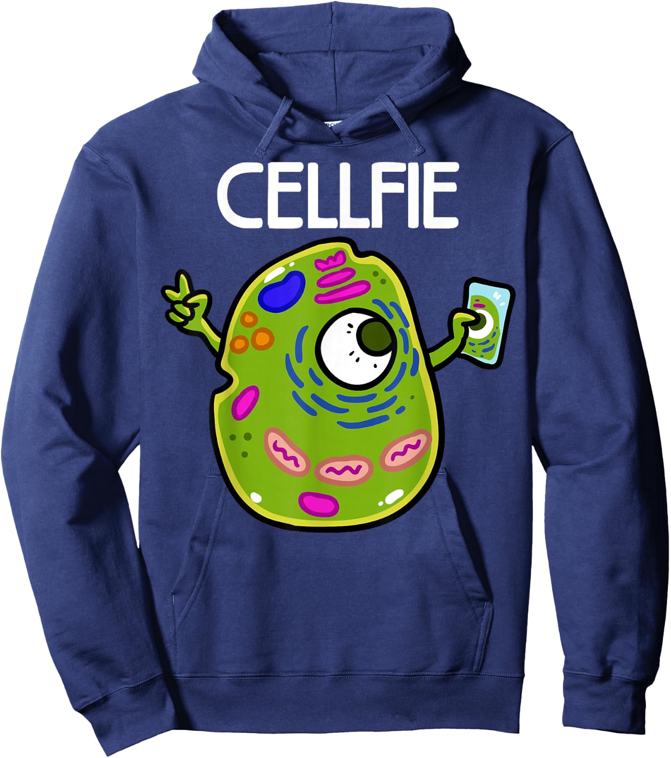 Cell Fie Funny Cellfie Selfie Biology Science Teacher Hoodie - Hoodie | Navy
