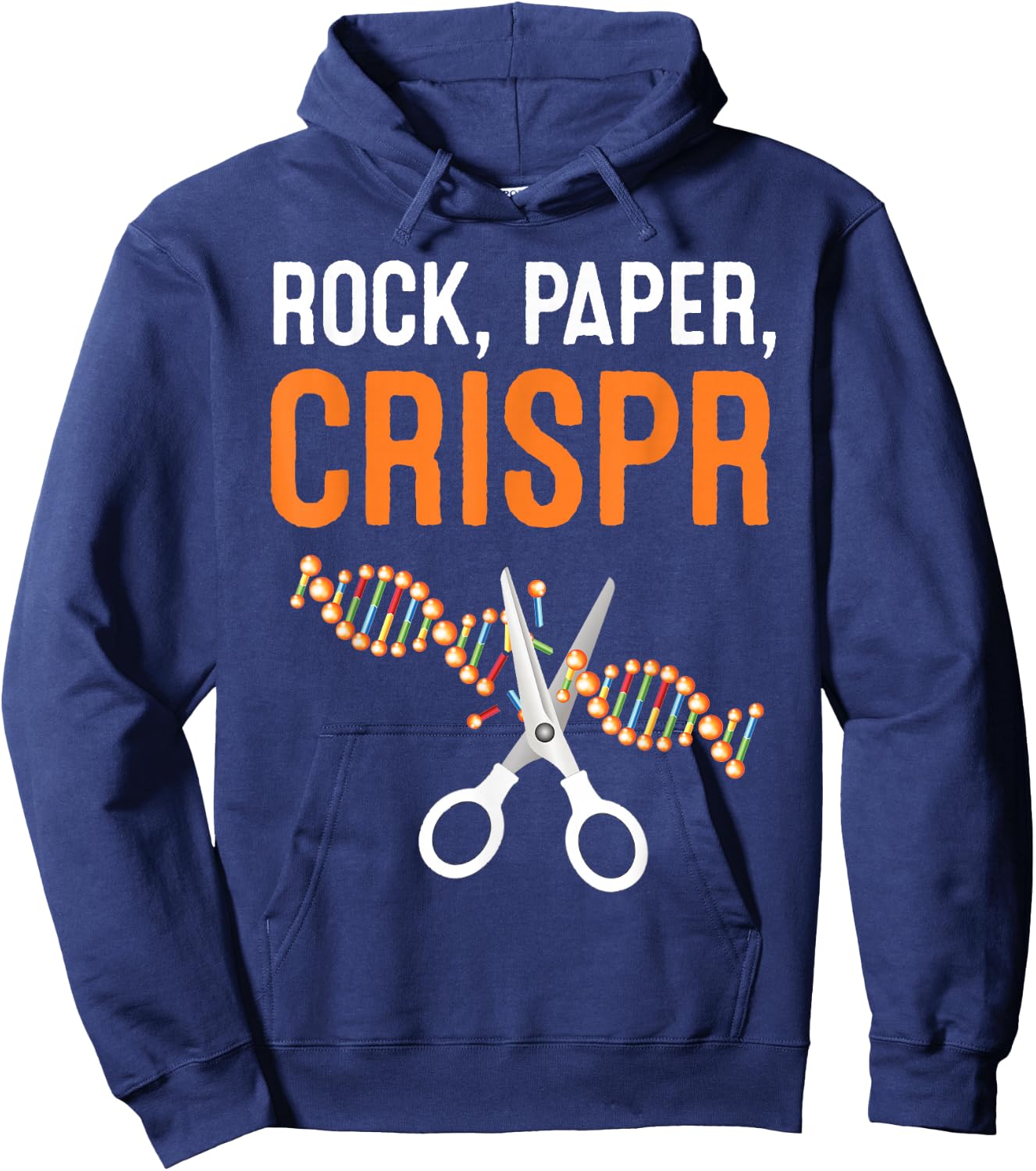 Crispr Rock Paper Scissors Scientist Biologist Gift Hoodie - Hoodie | Navy