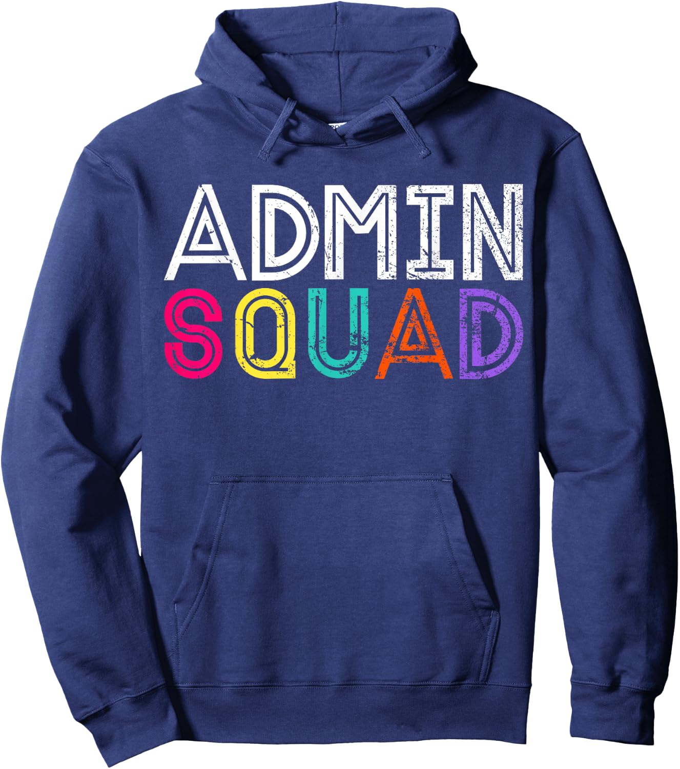 Funny Office Admin Squad Team Vintage style Back to School Hoodie - Hoodie | Navy