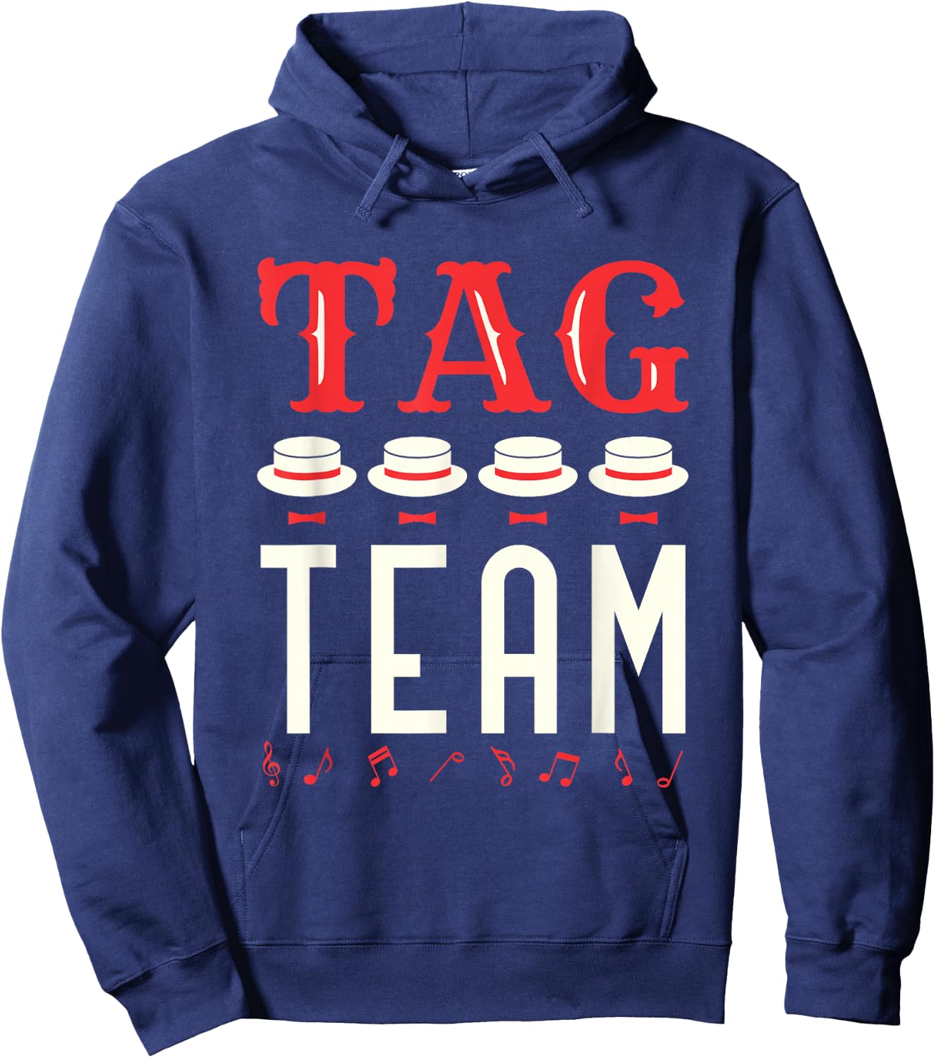 Tag Team Barbershop Quartet Harmony Singing Singers Graphic Hoodie - Hoodie | Navy