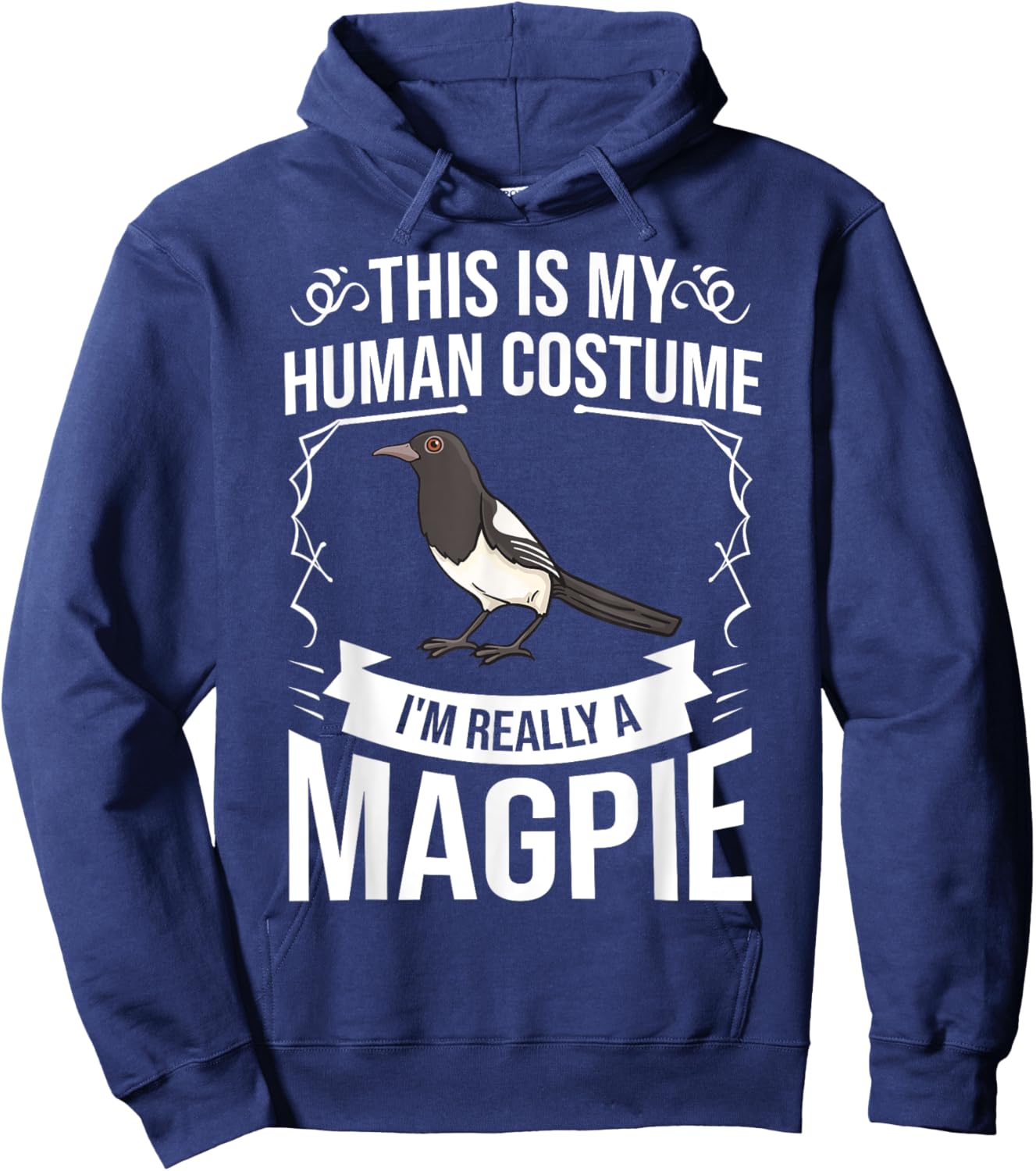 Magpie Bird Feathers Animal Hoodie - Hoodie | Navy