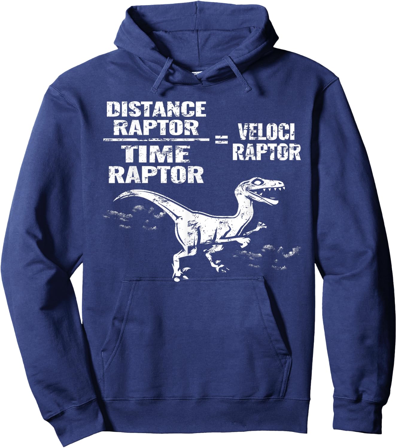 Distance Time Raptor Velociraptor Equation Fun Gift Hoodie - Hoodie | Navy