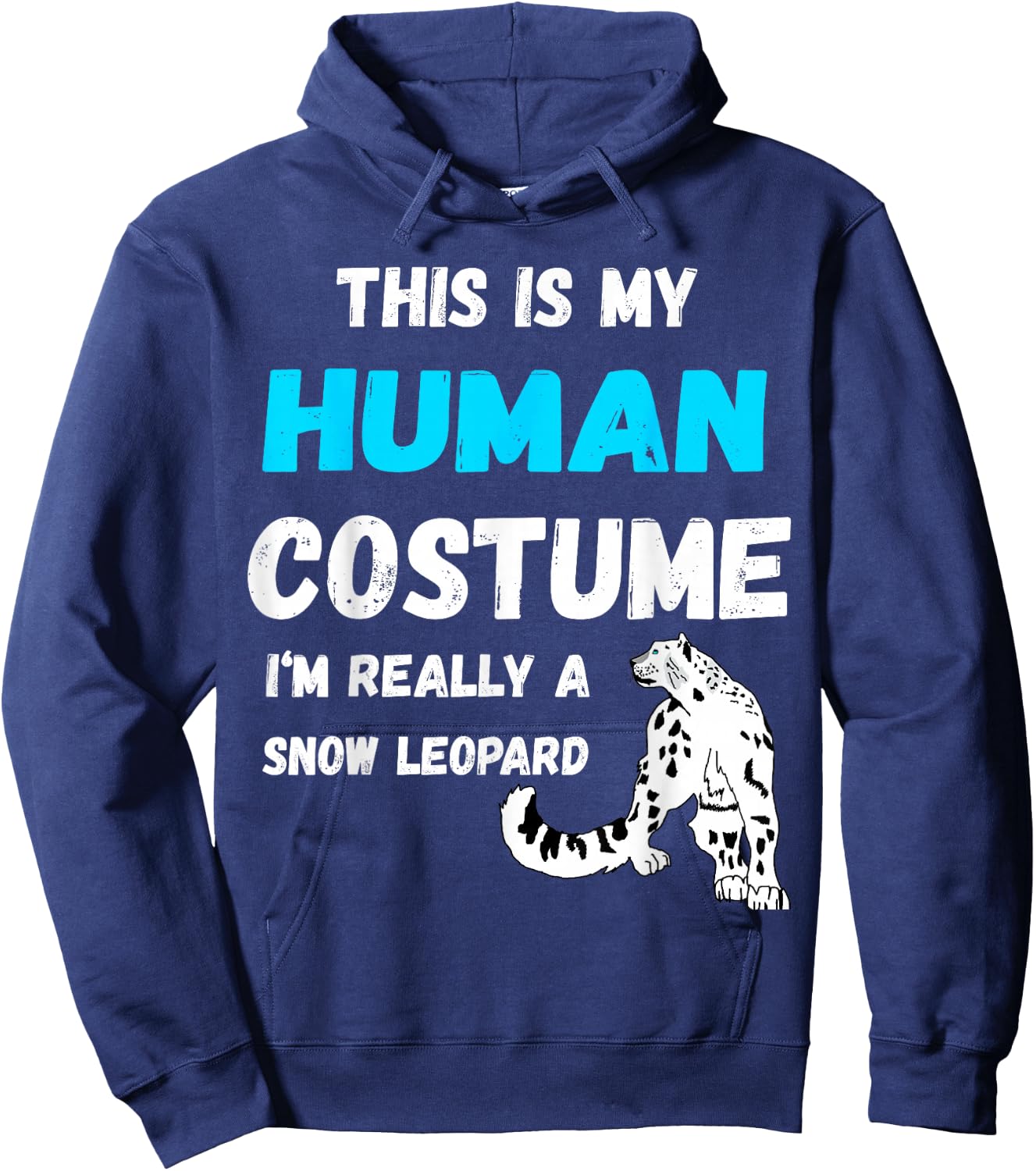 Snow Leopard Costume Snow Leopard Lover Hoodie - Hoodie | Navy