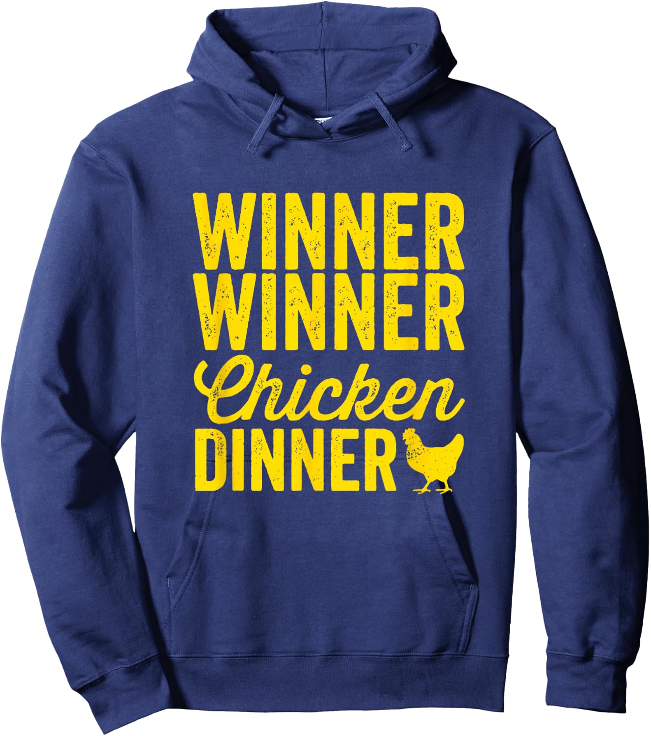 Winner Winner Chicken Dinner Silhouette (Dark) Hoodie - Hoodie | Navy