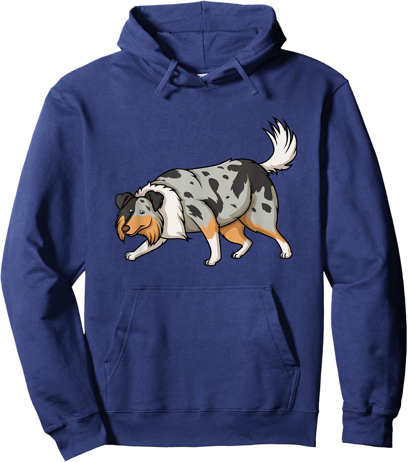 Collie Dogs Blue Merle Collie Sniffing Funny Cute Hoodie - Hoodie | Navy