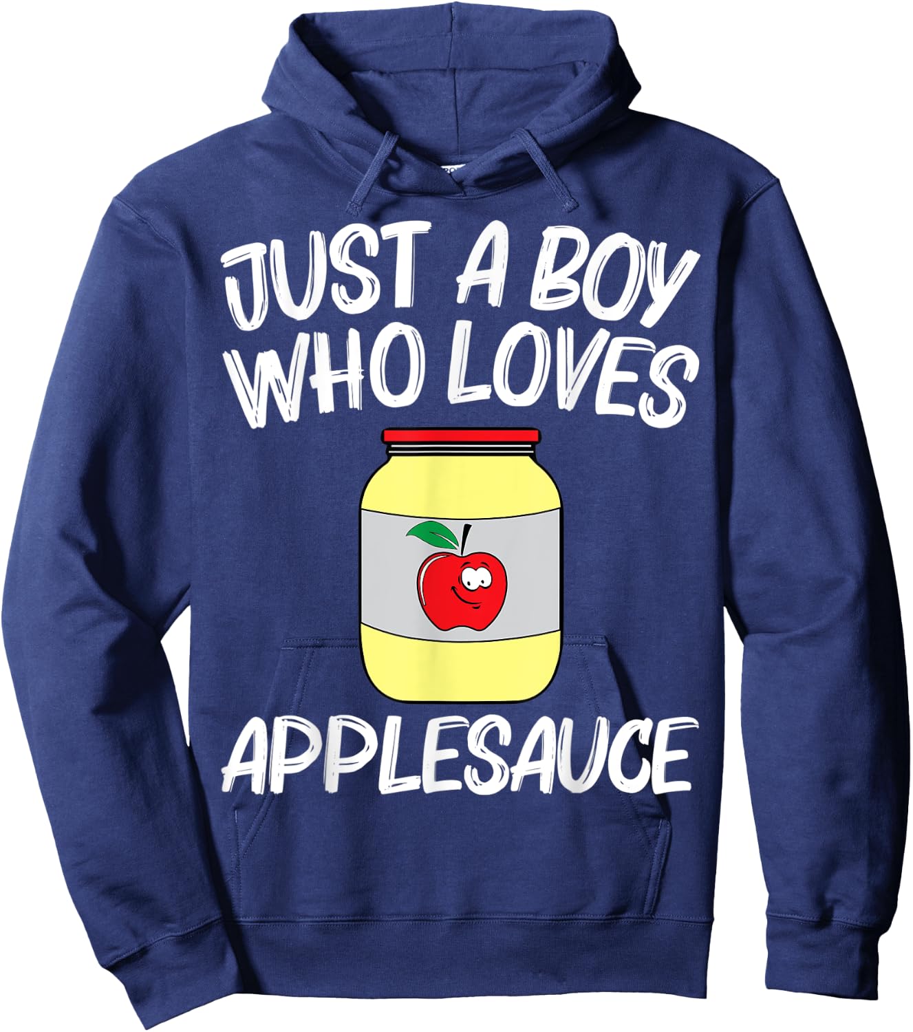 Cool Applesauce For Boys Kids Sweetened Apple Sauce Food Jar Hoodie - Hoodie | Navy