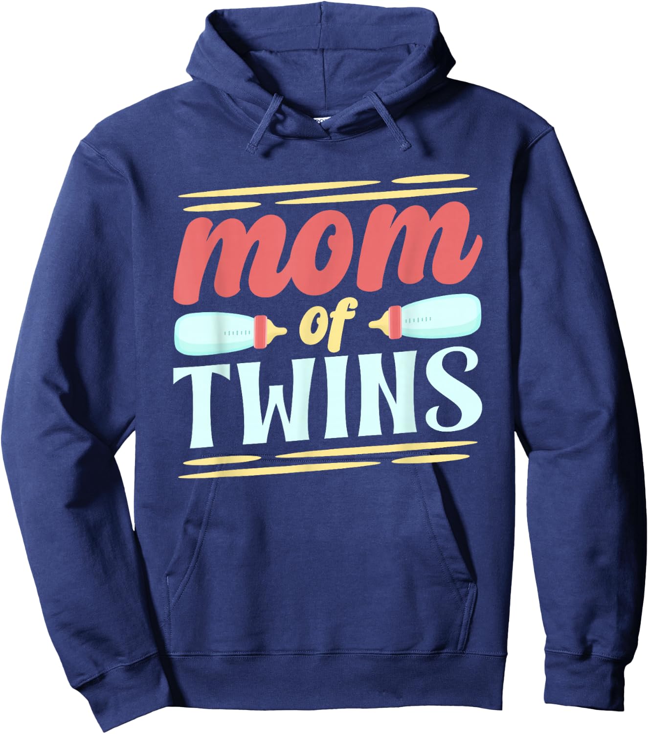 Mother of Twins Humour Twin Twins Boys Mum Hoodie - Hoodie | Navy