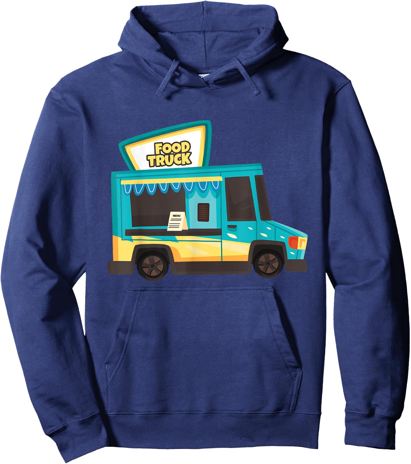 Food Truck Food on Wheels Mobile Restaurant Food Hoodie - Hoodie | Navy