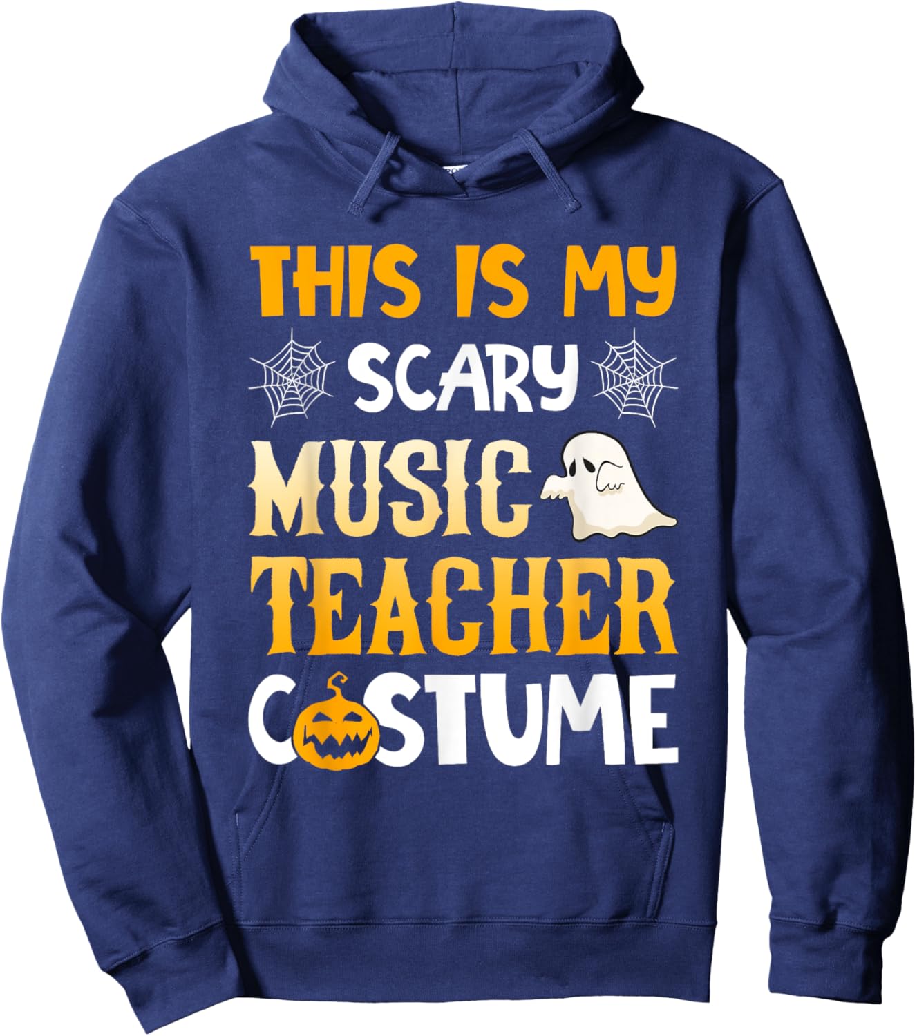 This Is My Scary Music Teacher Halloween Costumes Pajama Hoodie - Hoodie | Navy