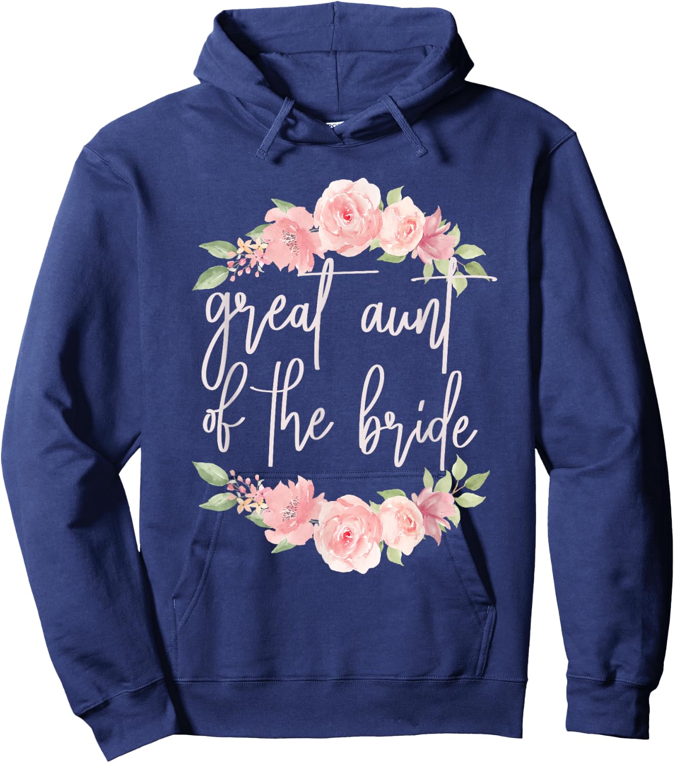 Great Aunt Of The Bride Great Aunt Flower Bride's Great Aunt Hoodie - Hoodie | Navy