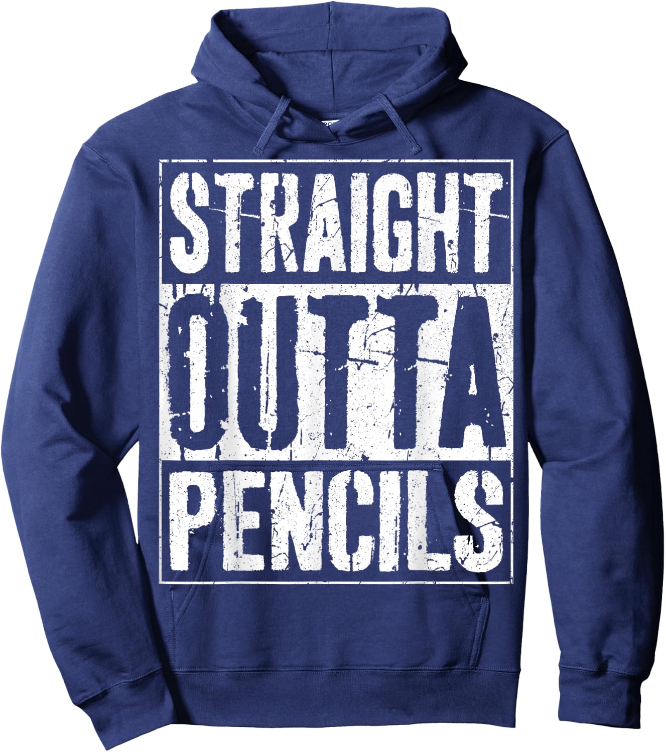 Straight Outta Pencils Shirt Kids Boy Girl Graduation Hoodie - Hoodie | Navy