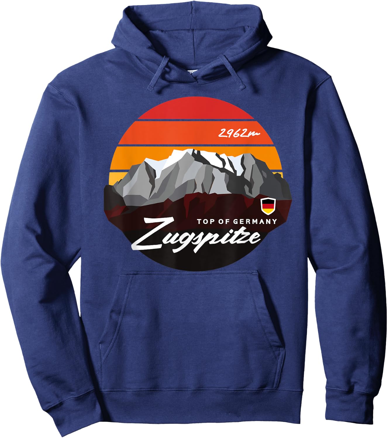 Germany Bavaria Zugspitze German Mountain Summit Souvenir Hoodie - Hoodie | Navy