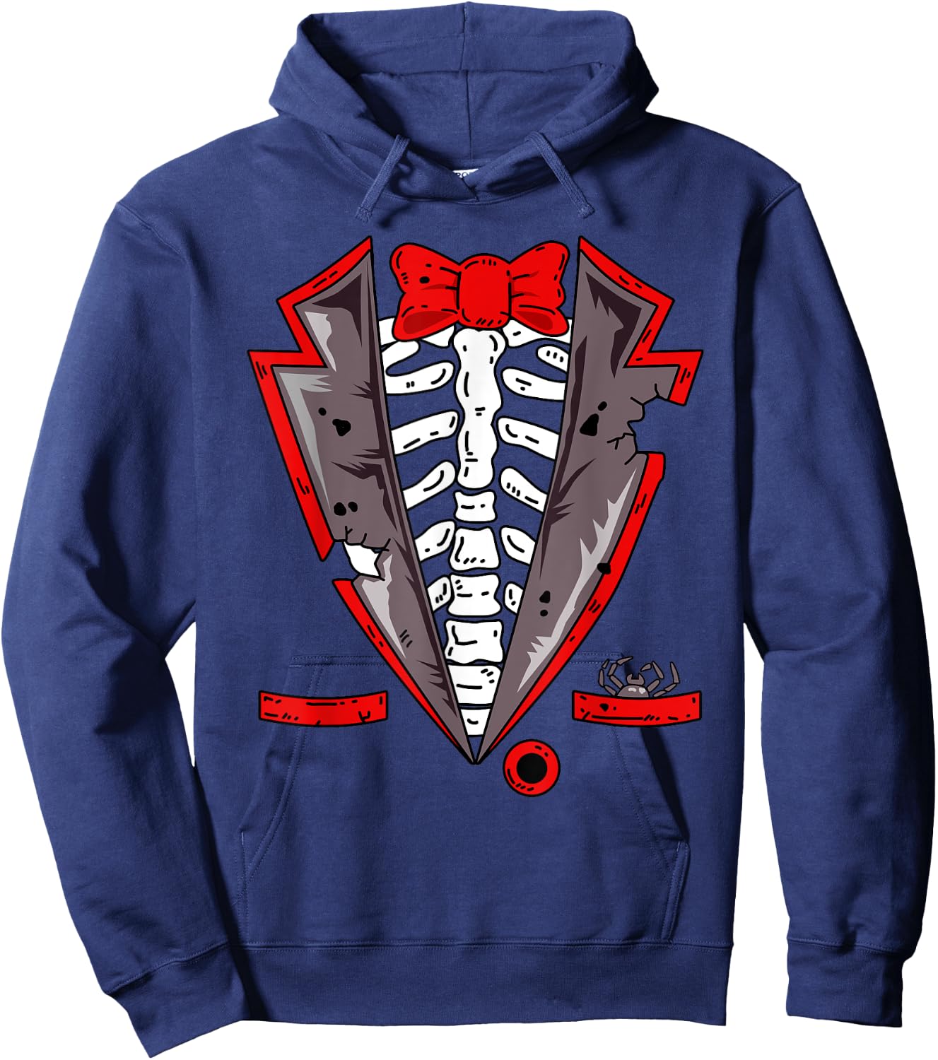 Halloween Skeleton Tuxedo Costume Gift Hoodie - Hoodie | Navy