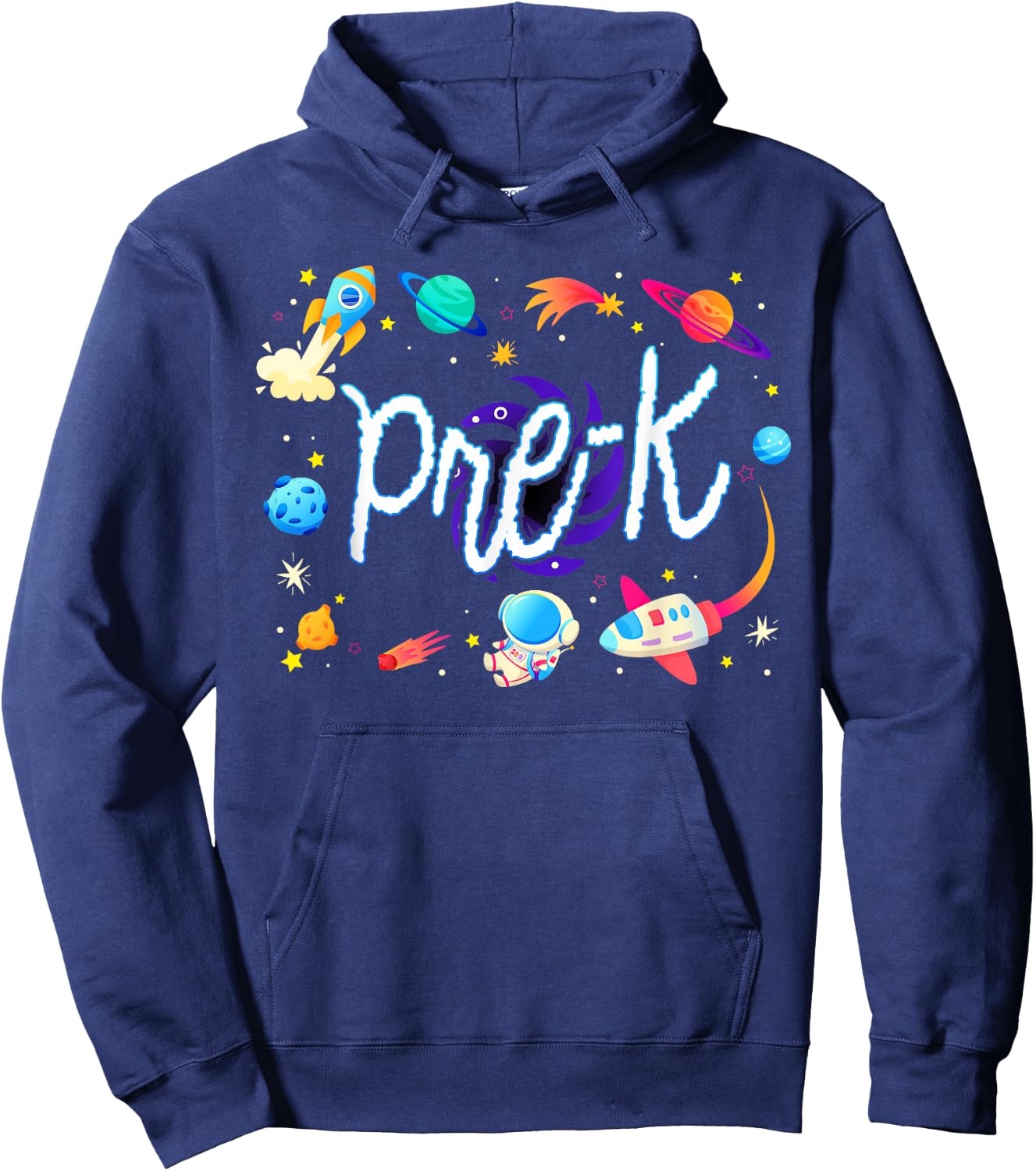 Pre-K Astronaut Planets Space Back To School Techer Kids Hoodie - Hoodie | Navy