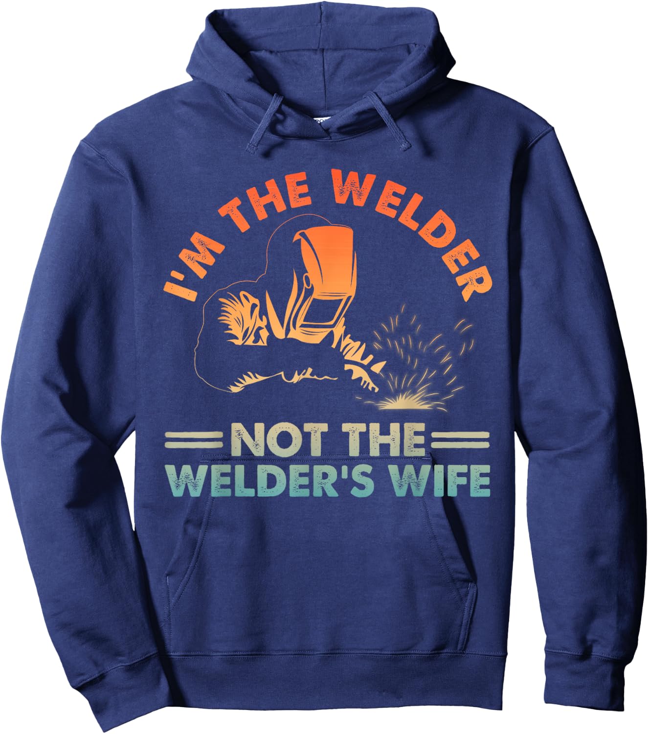 Funny Welding Art Wife Girls Welding Female Welder Hoodie - Hoodie | Navy