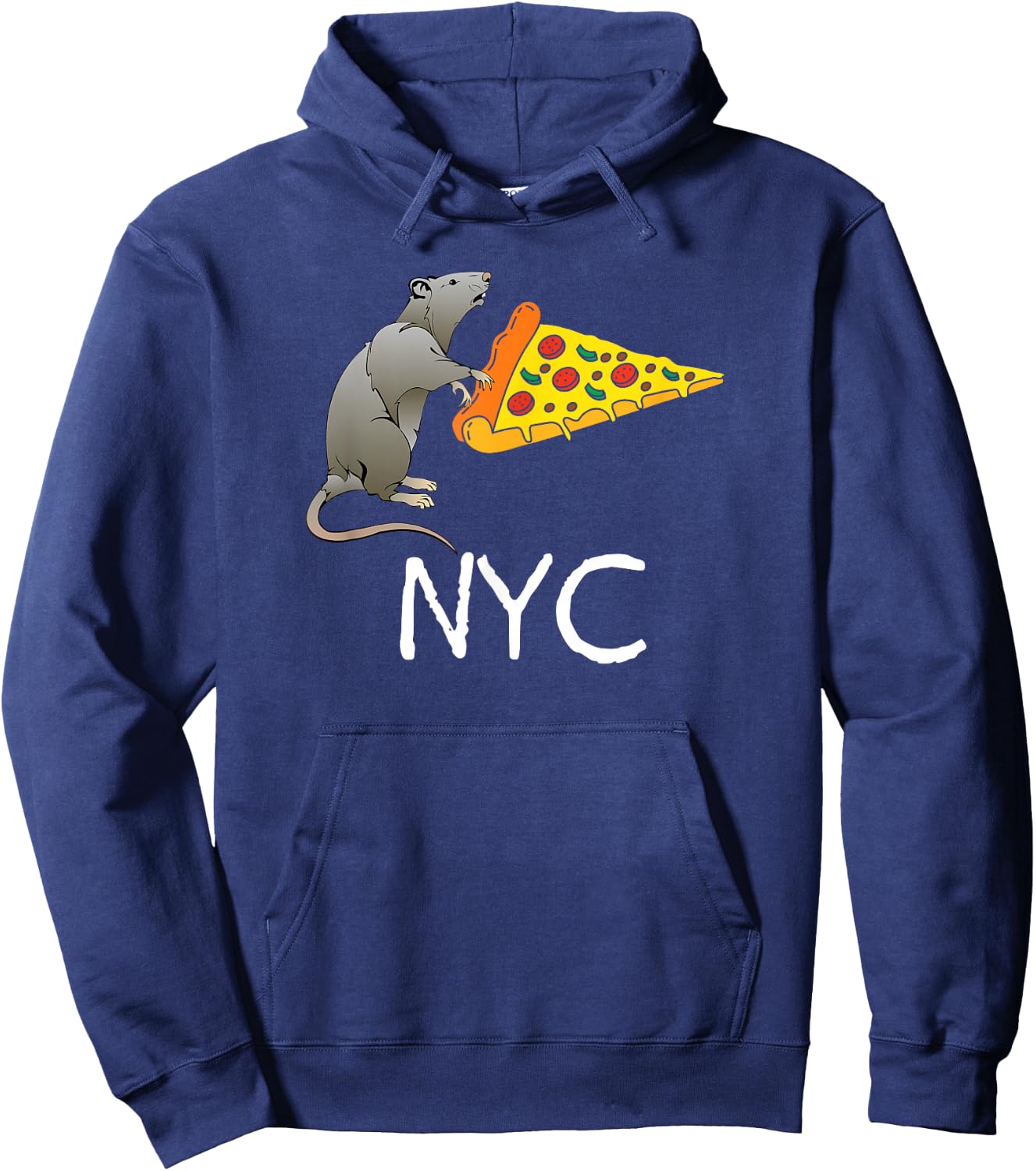 NYC, Pizza Rat Hoodie - Hoodie | Navy