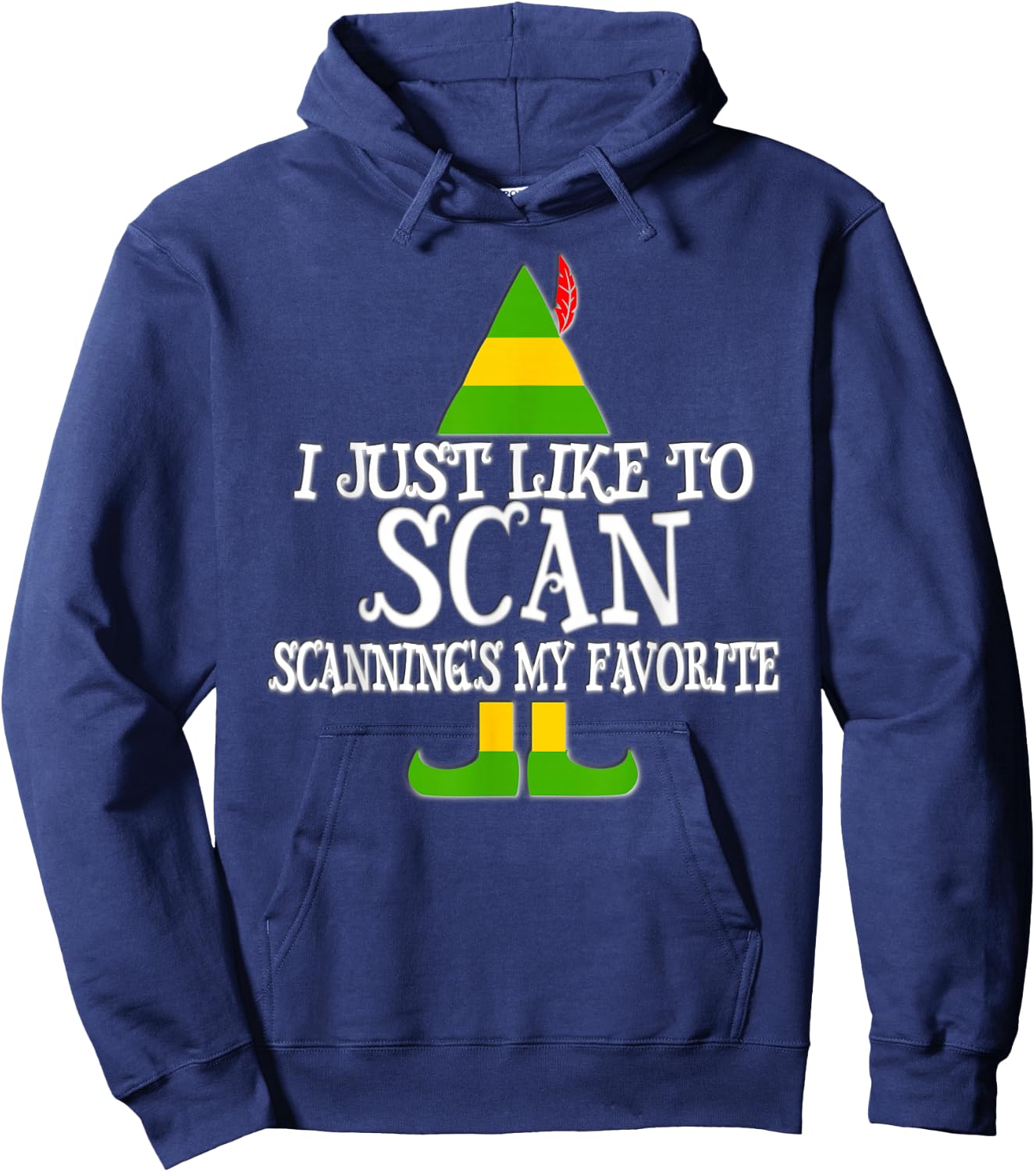 I Just Like To Scan Ultrasound CT MRI US Christmas T Shirt Hoodie - Hoodie | Navy