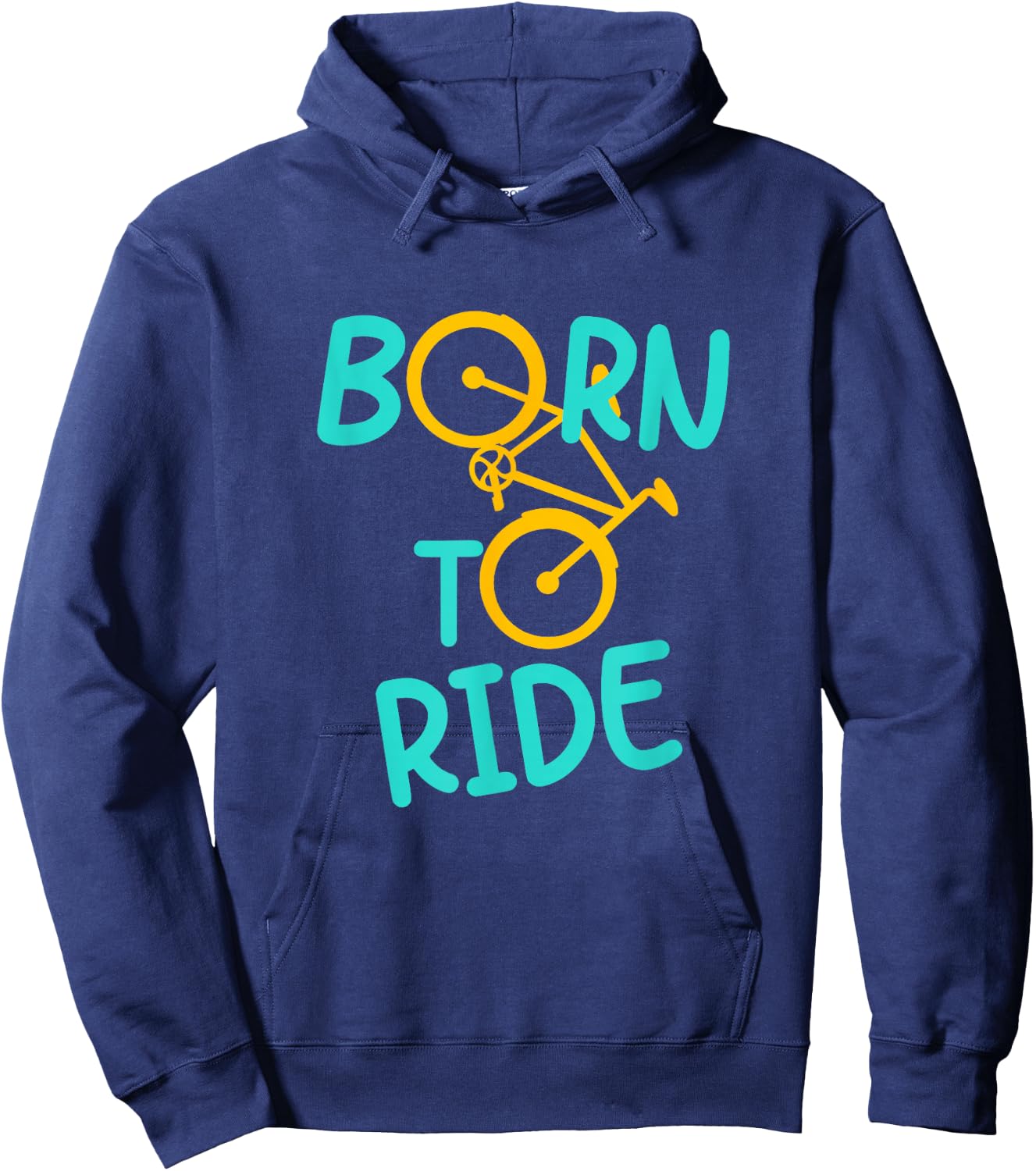 Born To Bicycle Ride Biker Cyclist Cycling Fun E-Bike Hobby Hoodie - Hoodie | Navy