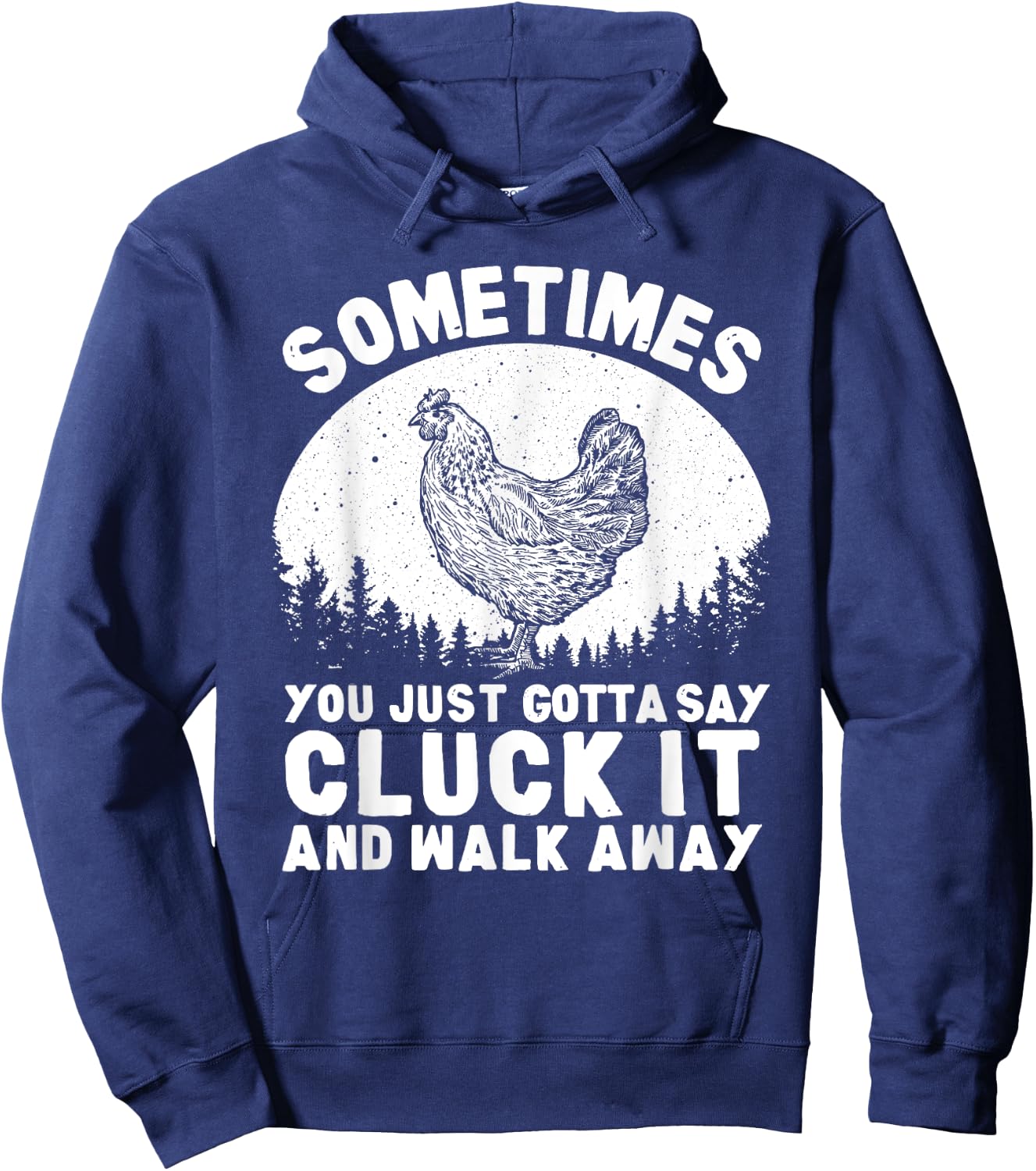 Funny Chicken Art Women Chicken Lover Hen Farmer Hoodie - Hoodie | Navy