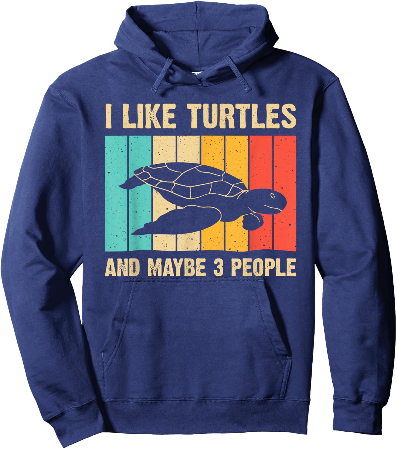 Funny Turtle Design Sea Turtle Lover Men Women Boys Girls Hoodie - Hoodie | Navy