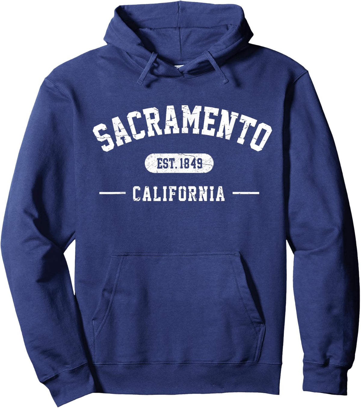 Sacramento California Est 1849 Vintage Retro Athletic Style Hoodie - Hoodie | Navy
