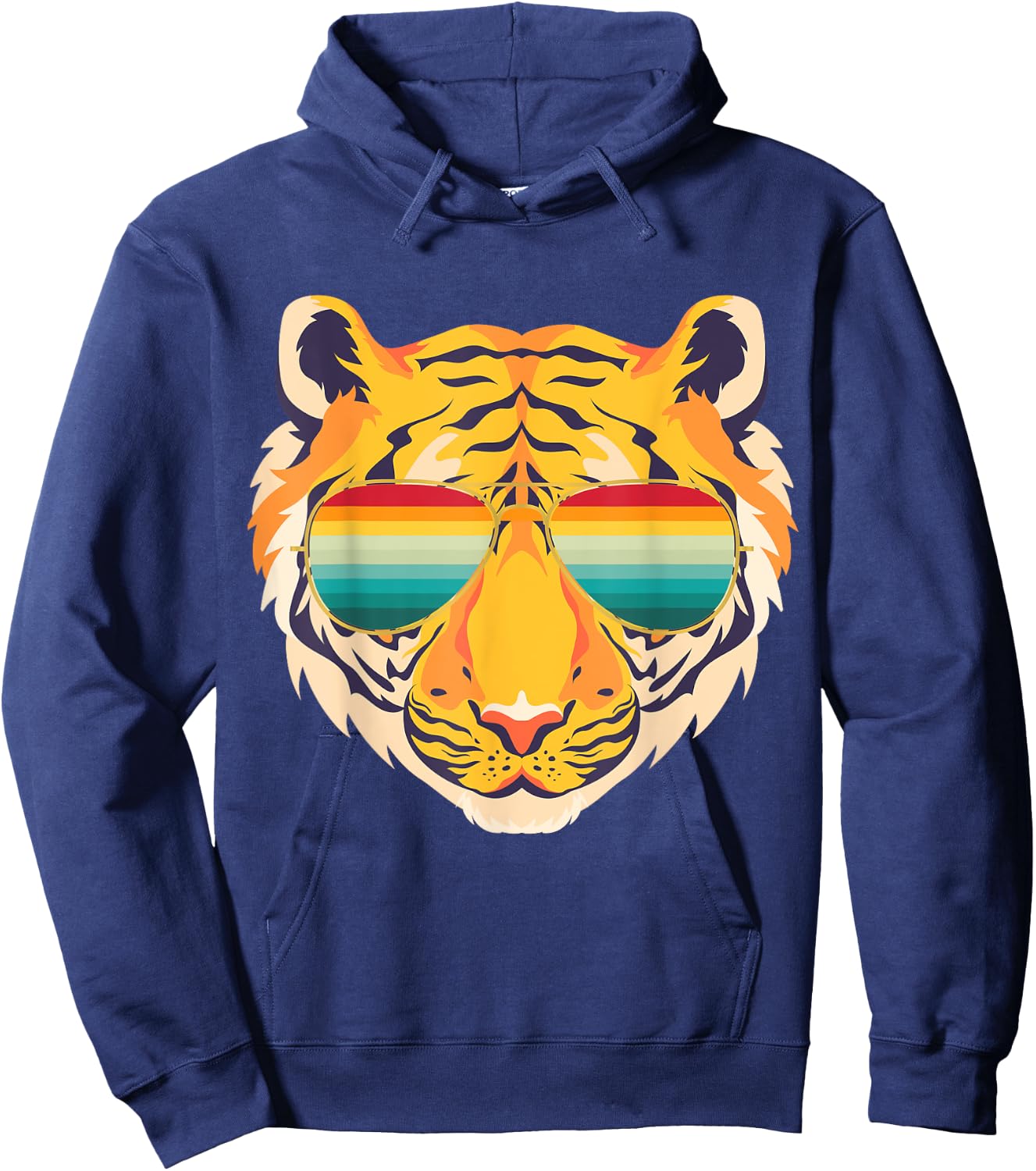 Birthday Shirt Cool Tiger Striped Animal Theme Party Hoodie - Hoodie | Navy