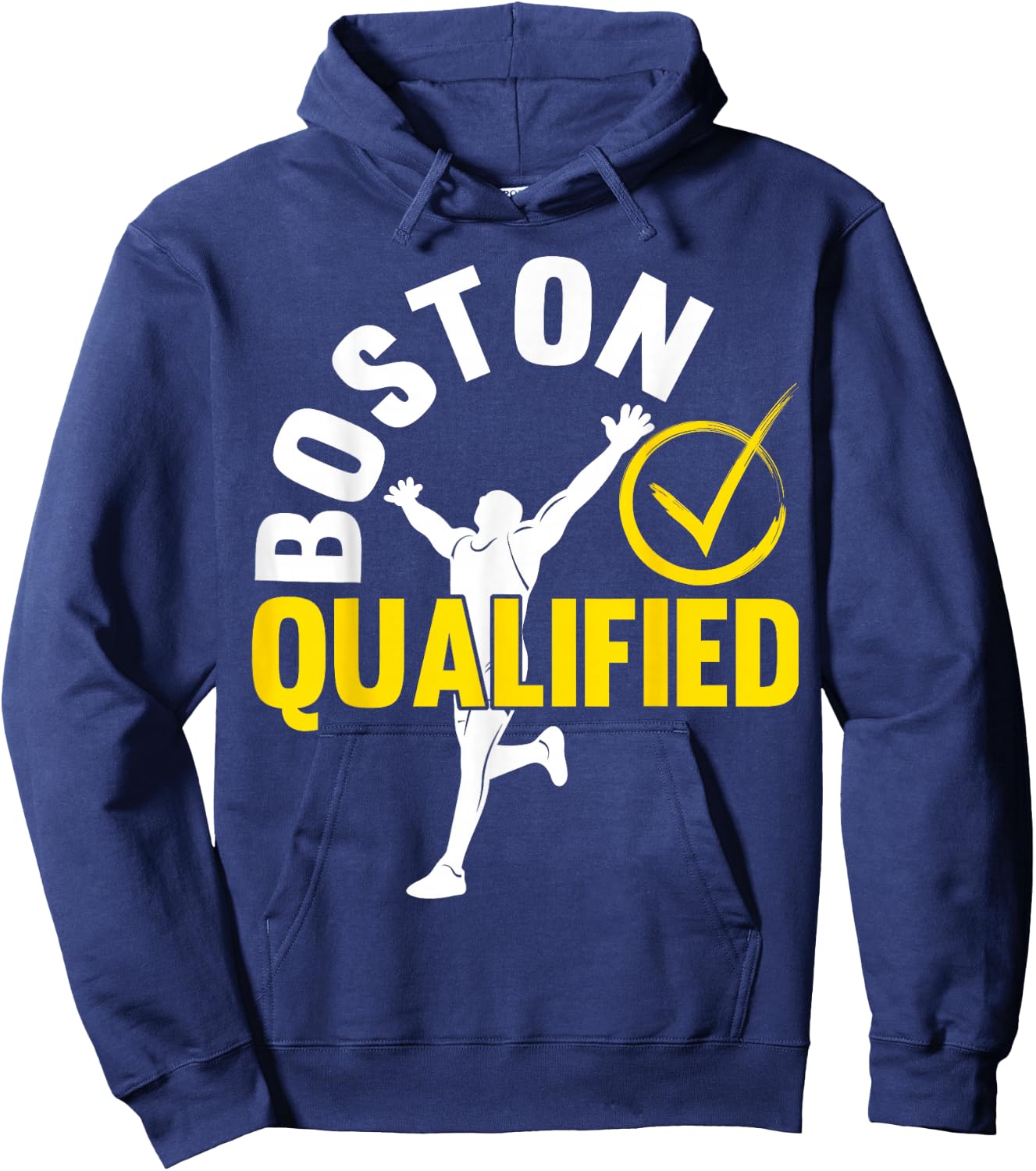 Boston Qualifier Proud Marathon Running Hoodie - Hoodie | Navy