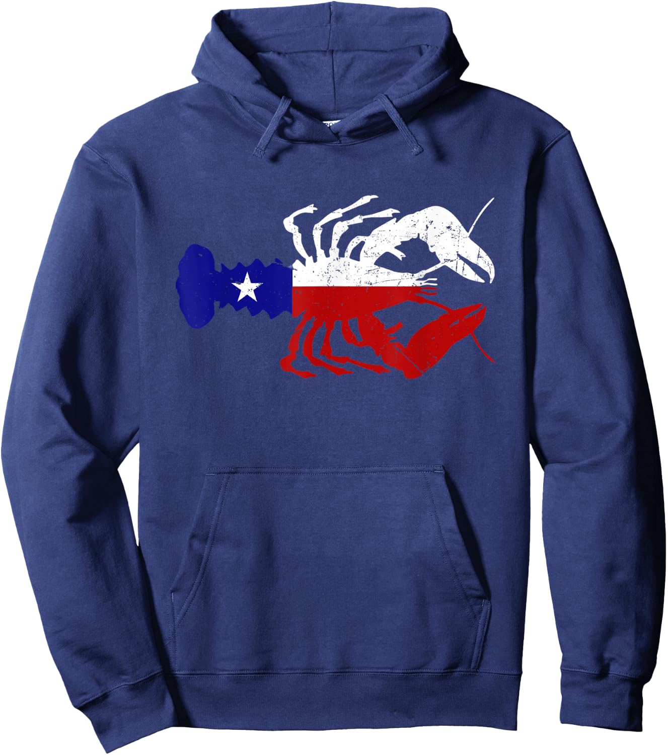 Crawfish Texas Seafood Shellfish Lone Star Southern Food Hoodie - Hoodie | Navy
