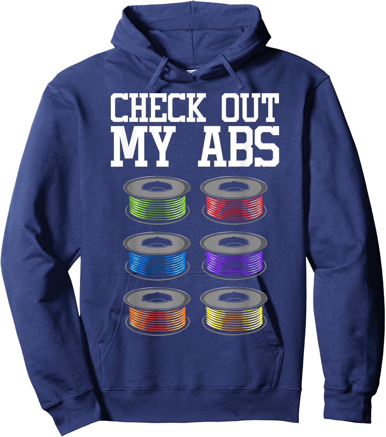 Funny 3D Printing Designs Women ABS Printer Filament Hoodie - Hoodie | Navy