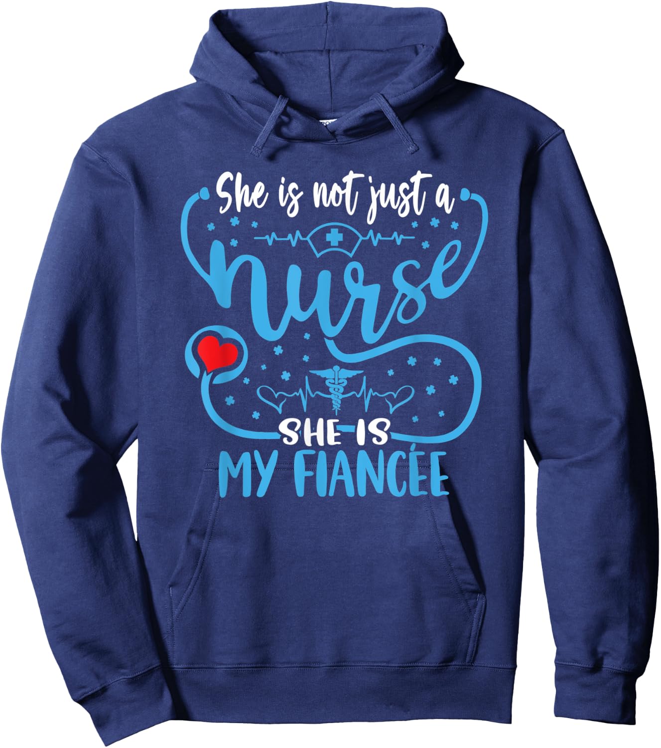 My Fiancee Is A Nurse Proud Nurse's Fiance RN LPN Family Hoodie - Hoodie | Navy