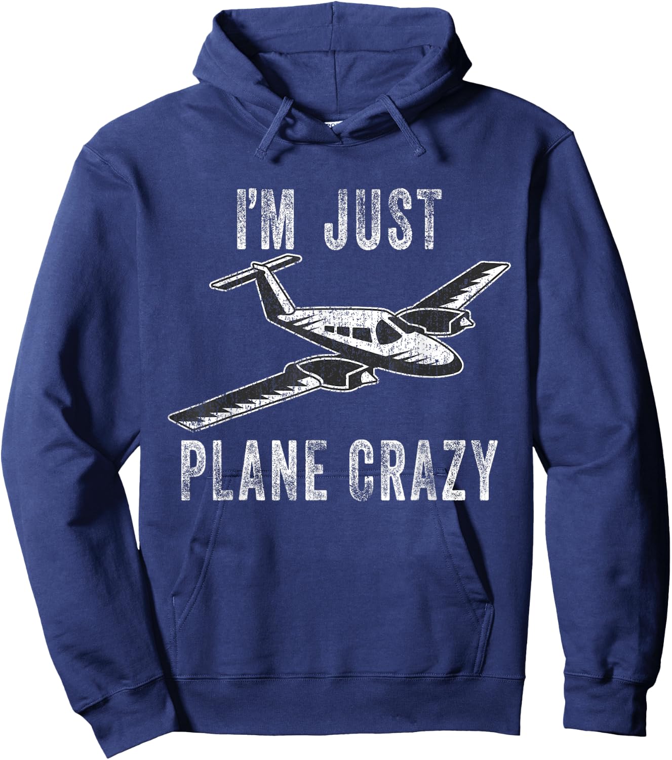 I'm Just Plane Crazy - Funny Airplanes Aircrafts Pilots Kids Hoodie - Hoodie | Navy