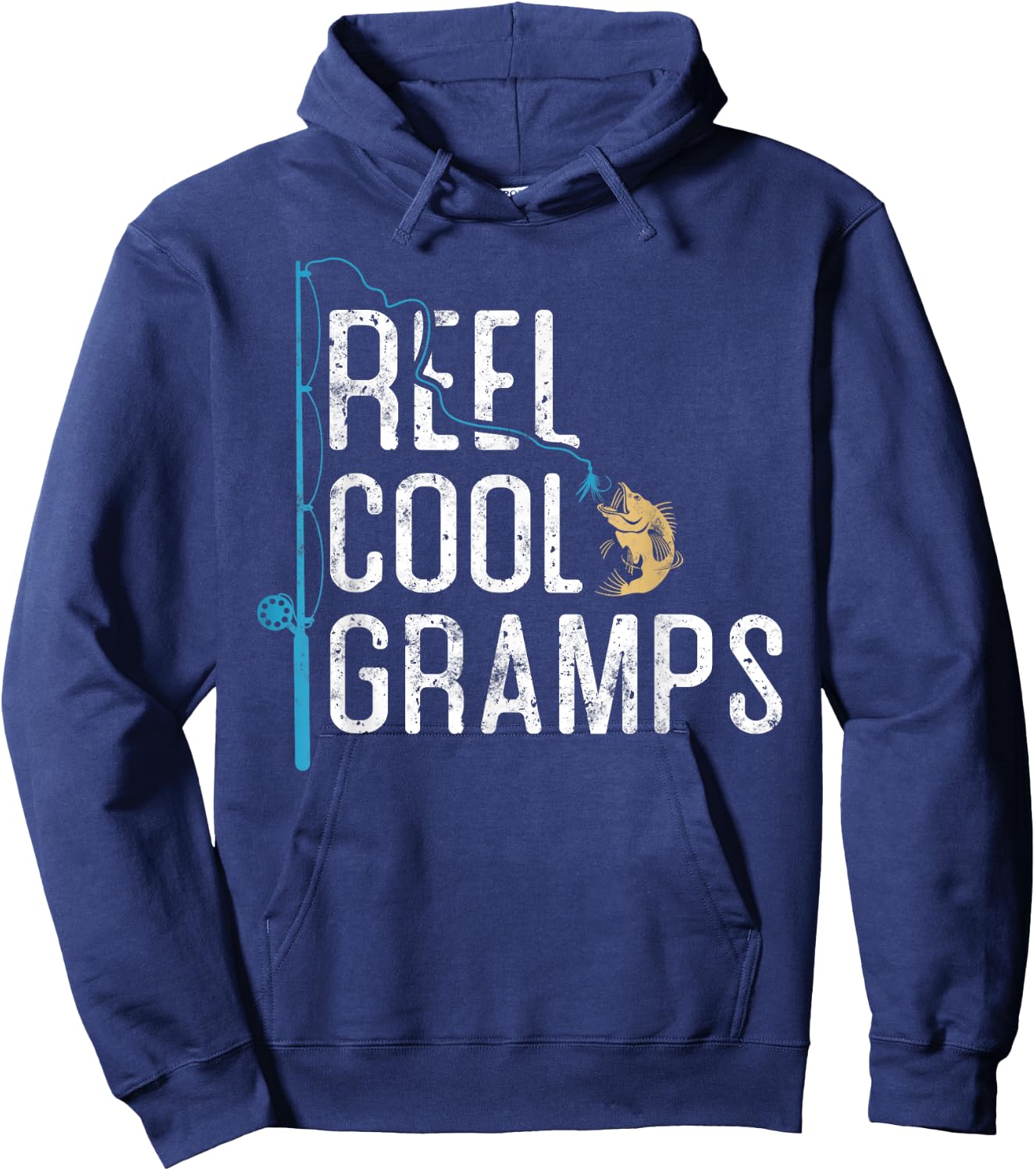 Reel Cool Gramps vintage funny fishing rod gifts for Gramps Hoodie - Hoodie | Navy