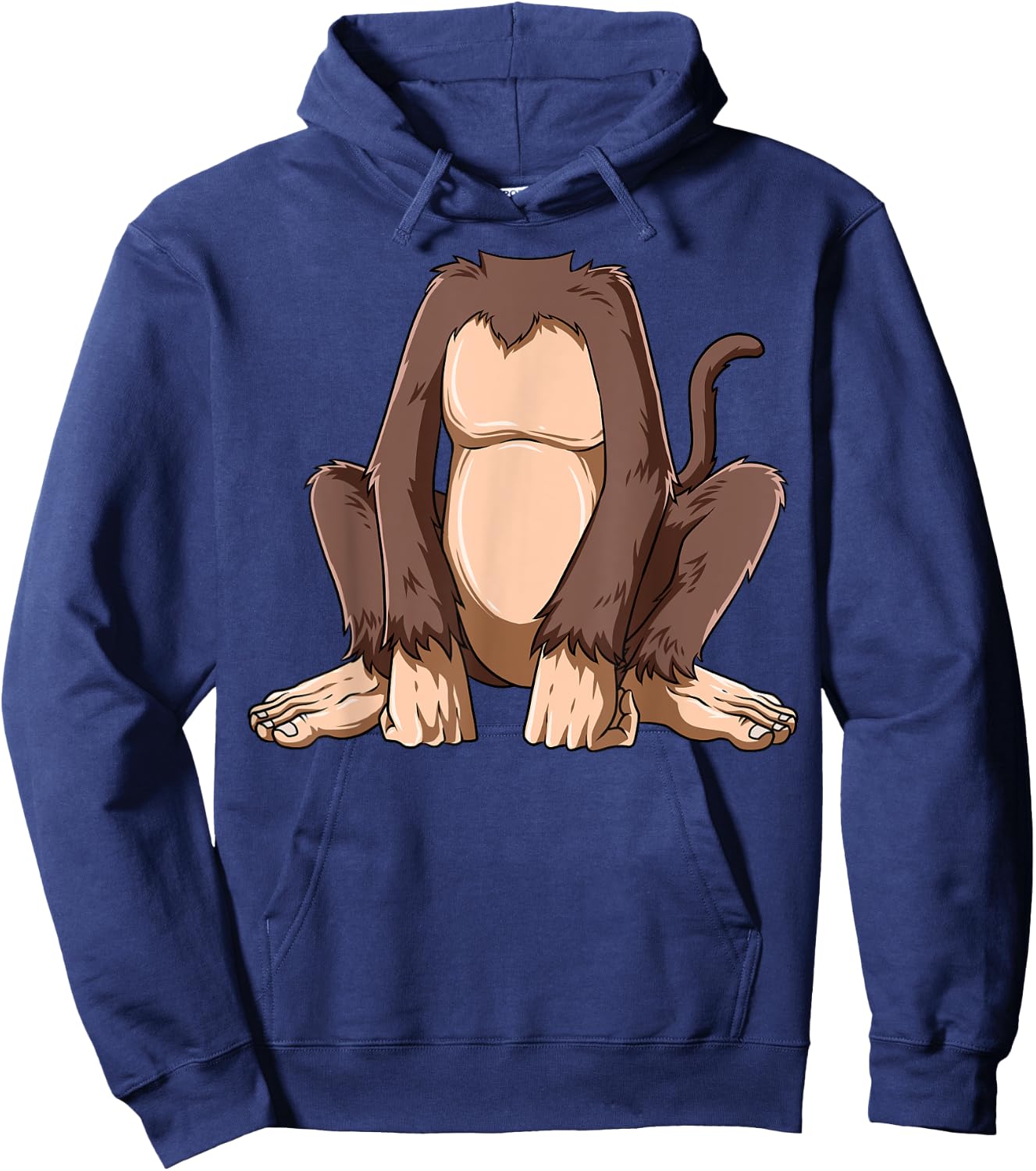 Easy Monkey Costume Monkey Body Headless Monkey Costume Hoodie - Hoodie | Navy