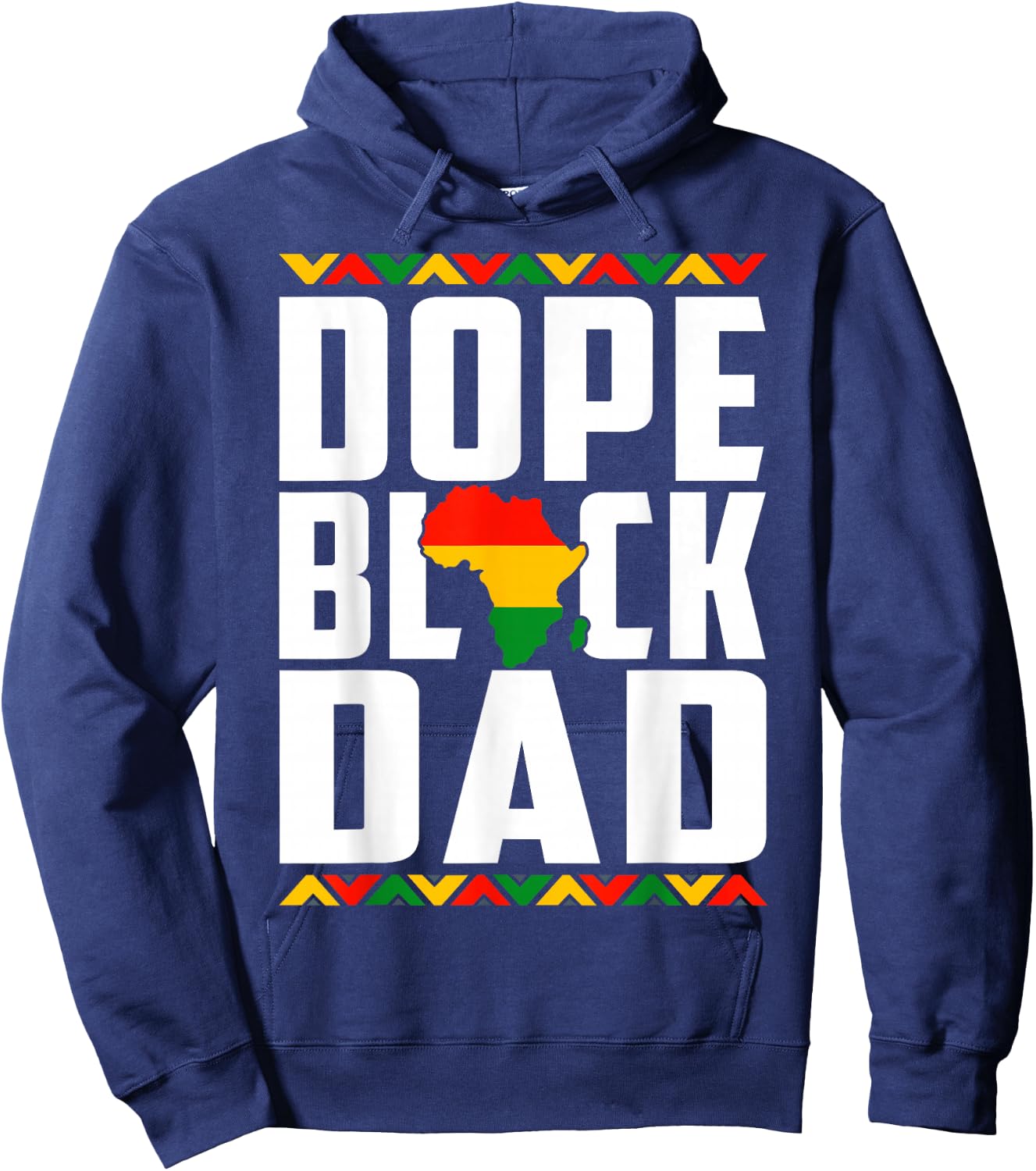 Fathers Day Dope Black Dad African American Pride Dad Men Hoodie - Hoodie | Navy