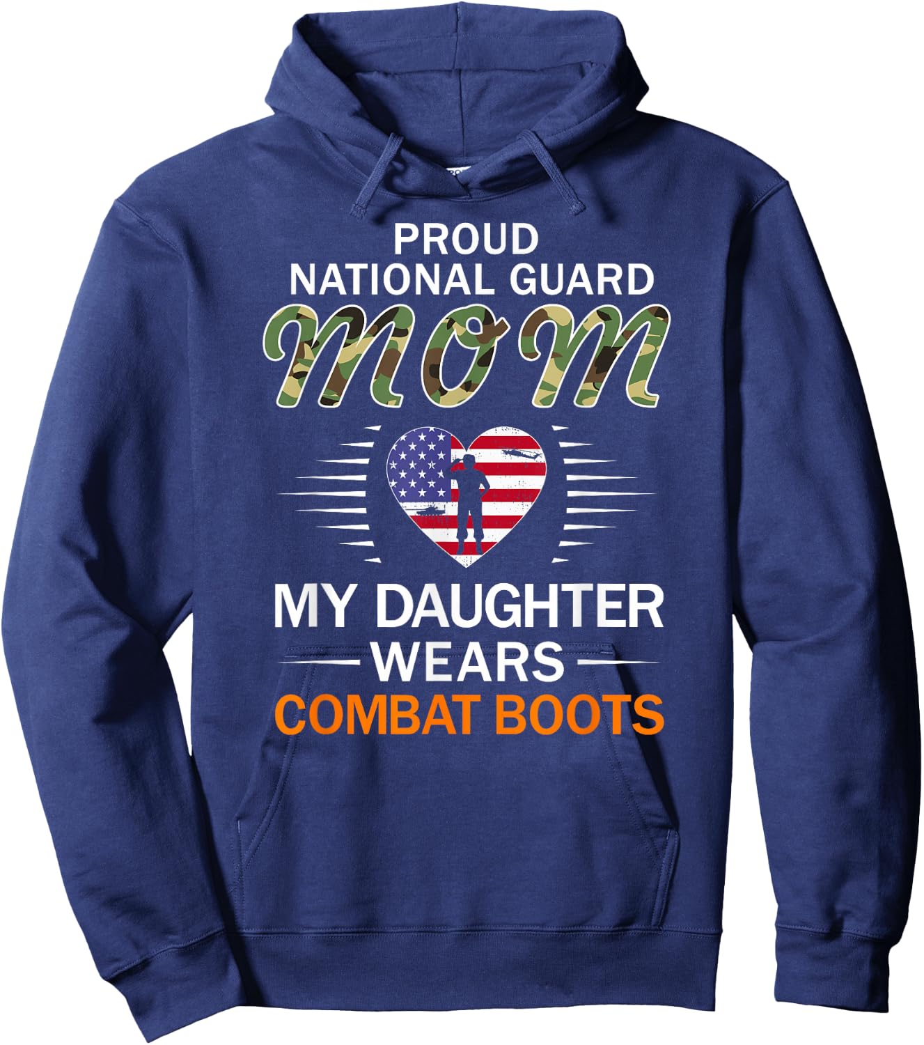 My Daughter Wears Combat Boots-Proud National Guard Mom Army Hoodie - Hoodie | Navy