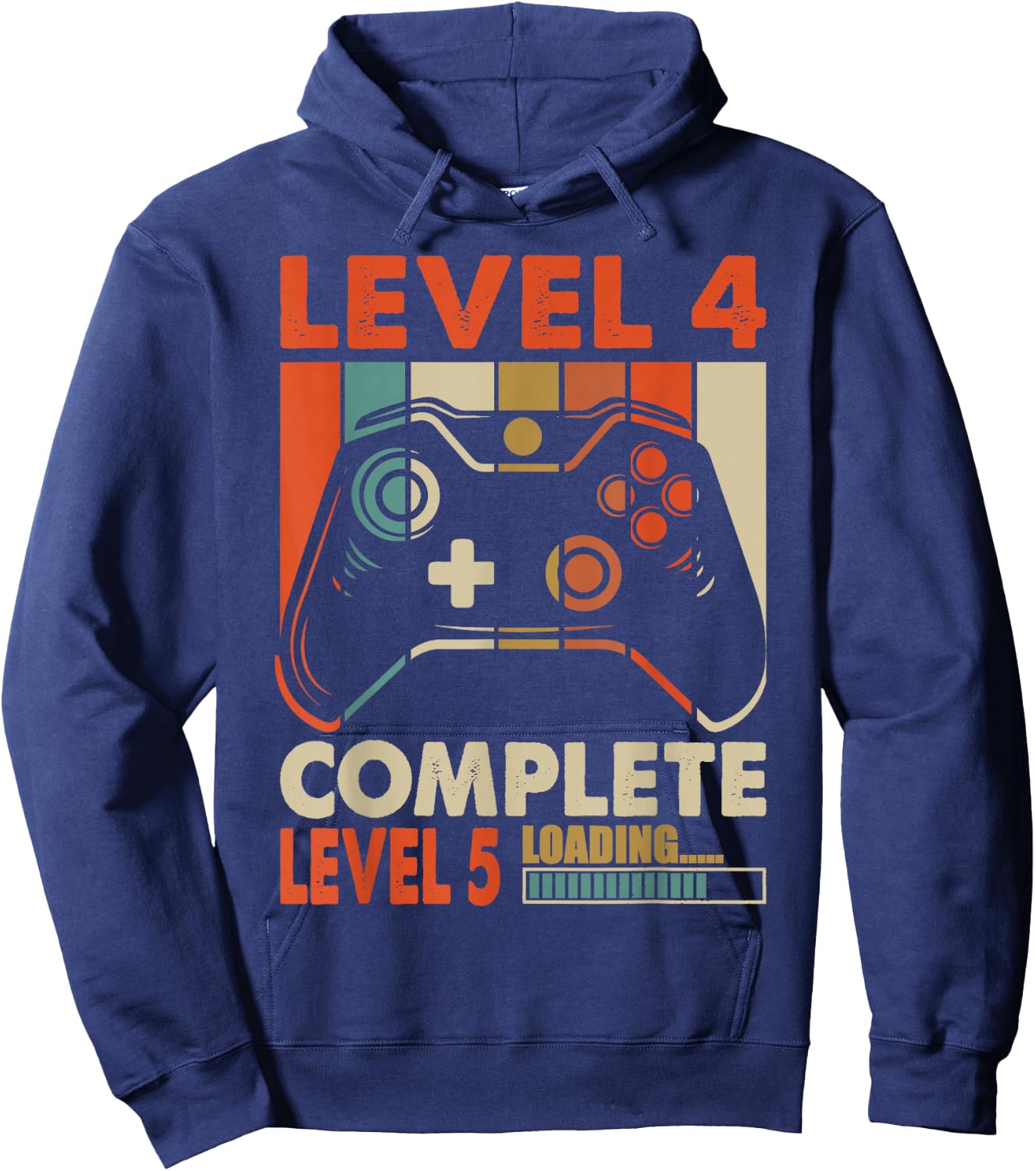 Vintage 4th Year Wedding Anniversary Funny Level 4 Complete Hoodie - Hoodie | Navy