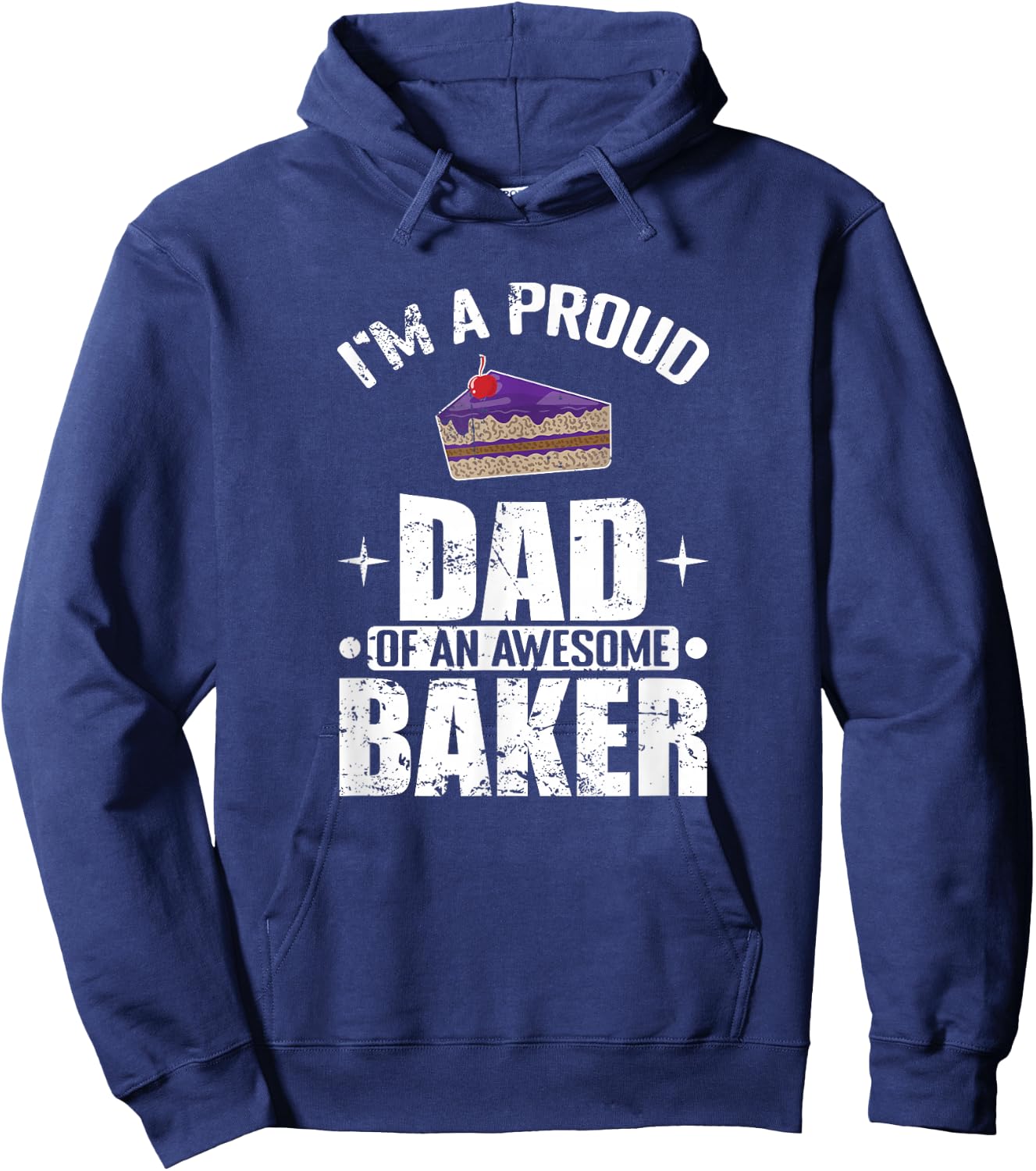Proud Dad of an Awesome Baker Father Pastry Chef Hoodie - Hoodie | Navy