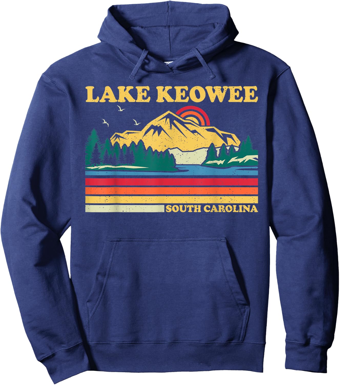 Vintage Retro Family Vacation South Carolina Keowee Lake Hoodie - Hoodie | Navy