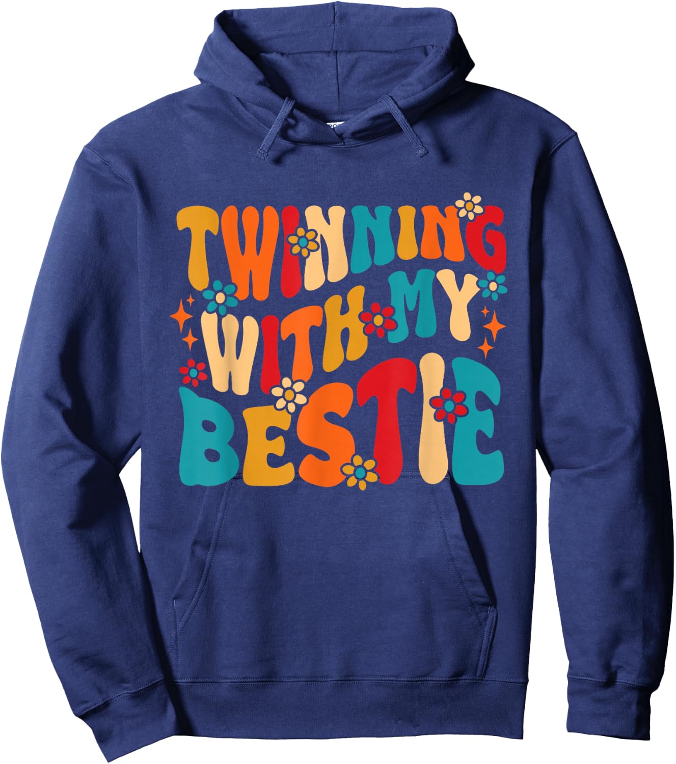 Spirit Week Twinning with My Bestie Matching Twins Hoodie - Hoodie | Navy