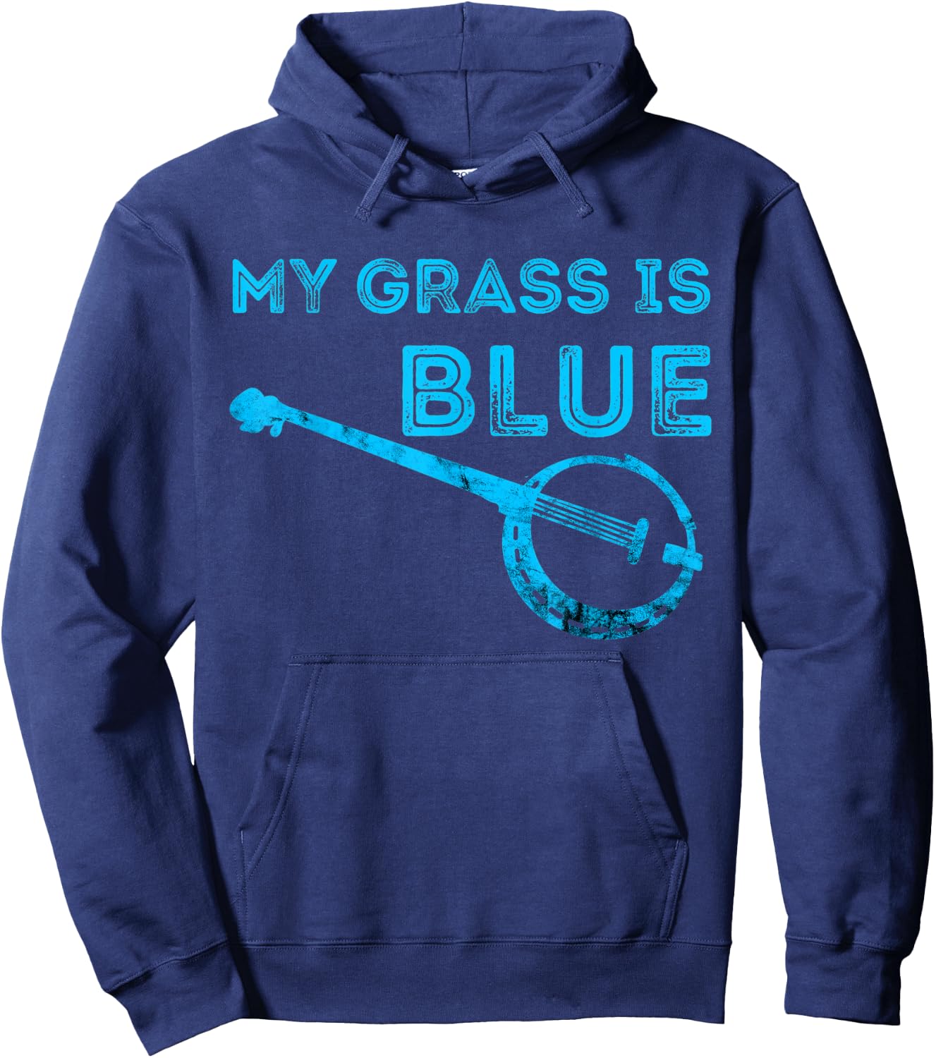 My Grass Is Blue Banjo Bluegrass Folk Country Music Hoodie - Hoodie | Navy