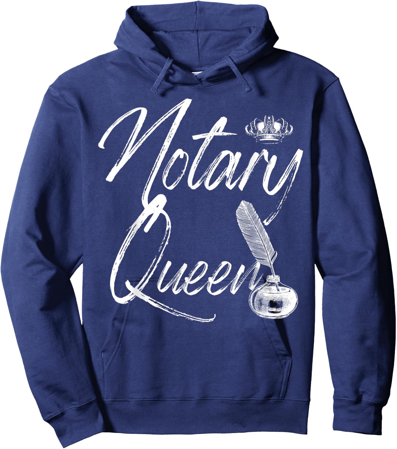 Notary Queen Notarize Funny Notary Public Signer Oath Hoodie - Hoodie | Navy