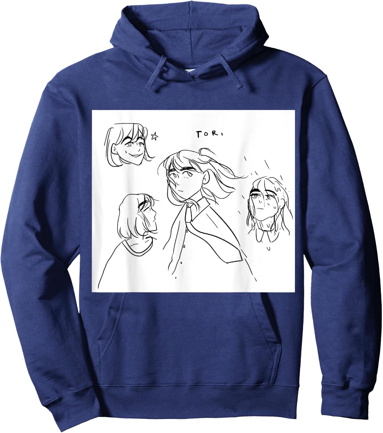 Tori Spring Sketches, Present For Tori's Fan, Drawing Lover Hoodie - Hoodie | Navy