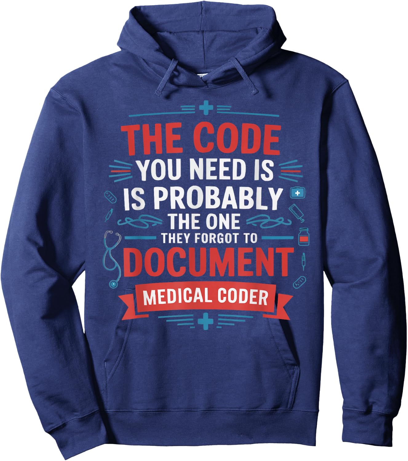 Medical Coder Job Profession Hospital Clinical Coder Hoodie - Hoodie | Navy