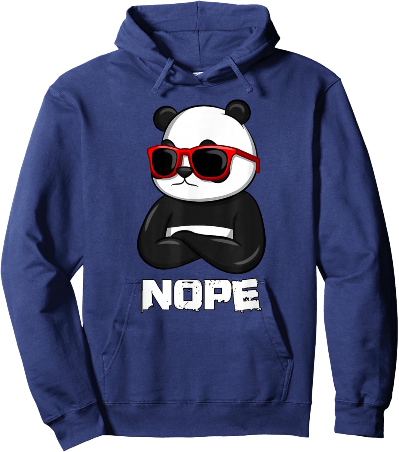 Nope Panda Hoodie - Hoodie | Navy
