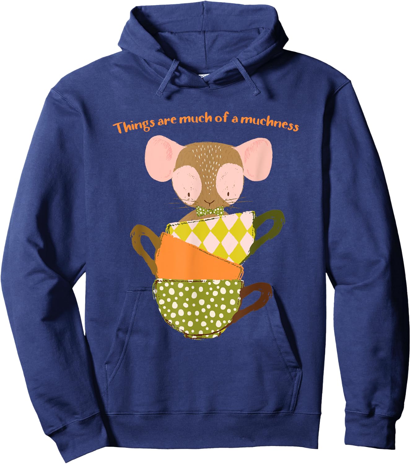 Alice in Wonderland Cute Dormouse Literary Muchness Hoodie - Hoodie | Navy