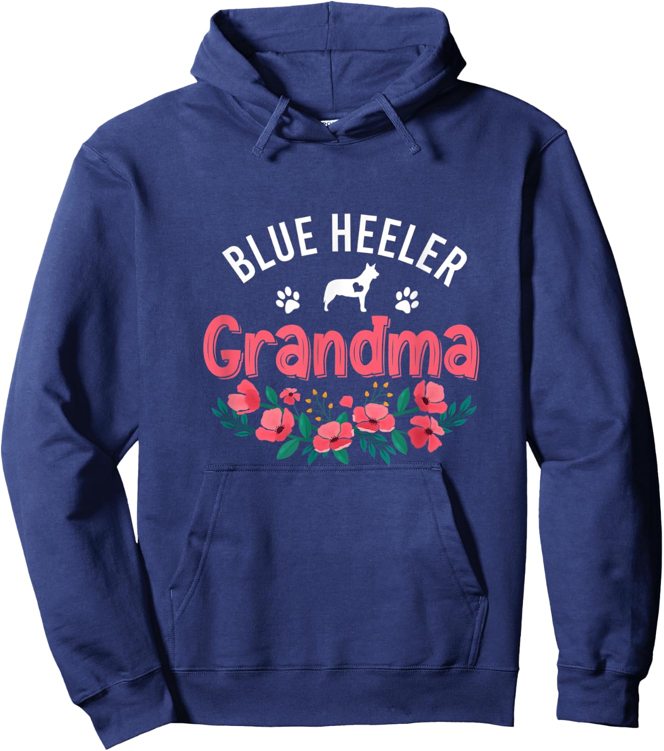 Blue Heeler Grandma Gifts Women Cute Dog Lover Christmas Mom Hoodie - Hoodie | Navy