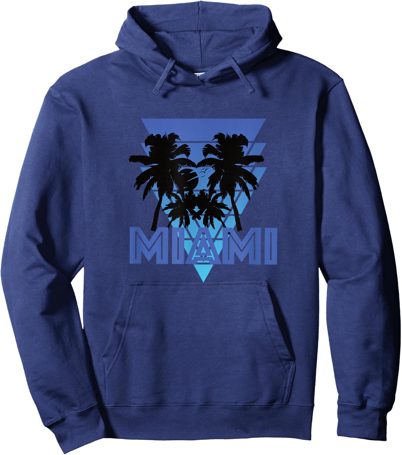 Retro Florida MIAMI vintage palm trees Hoodie - Hoodie | Navy