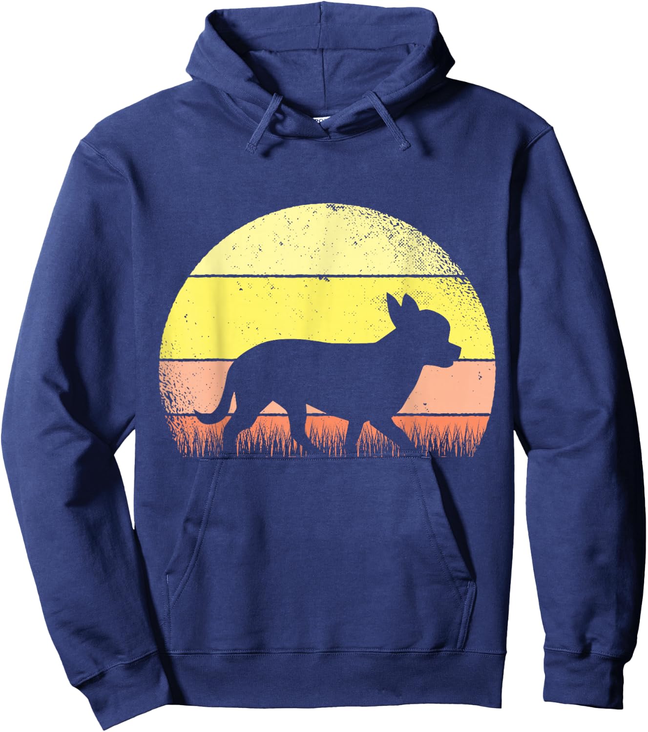 Retro Chihuahua Dog Vintage Dog Dad Mom Gift Men Women Kids Hoodie - Hoodie | Navy